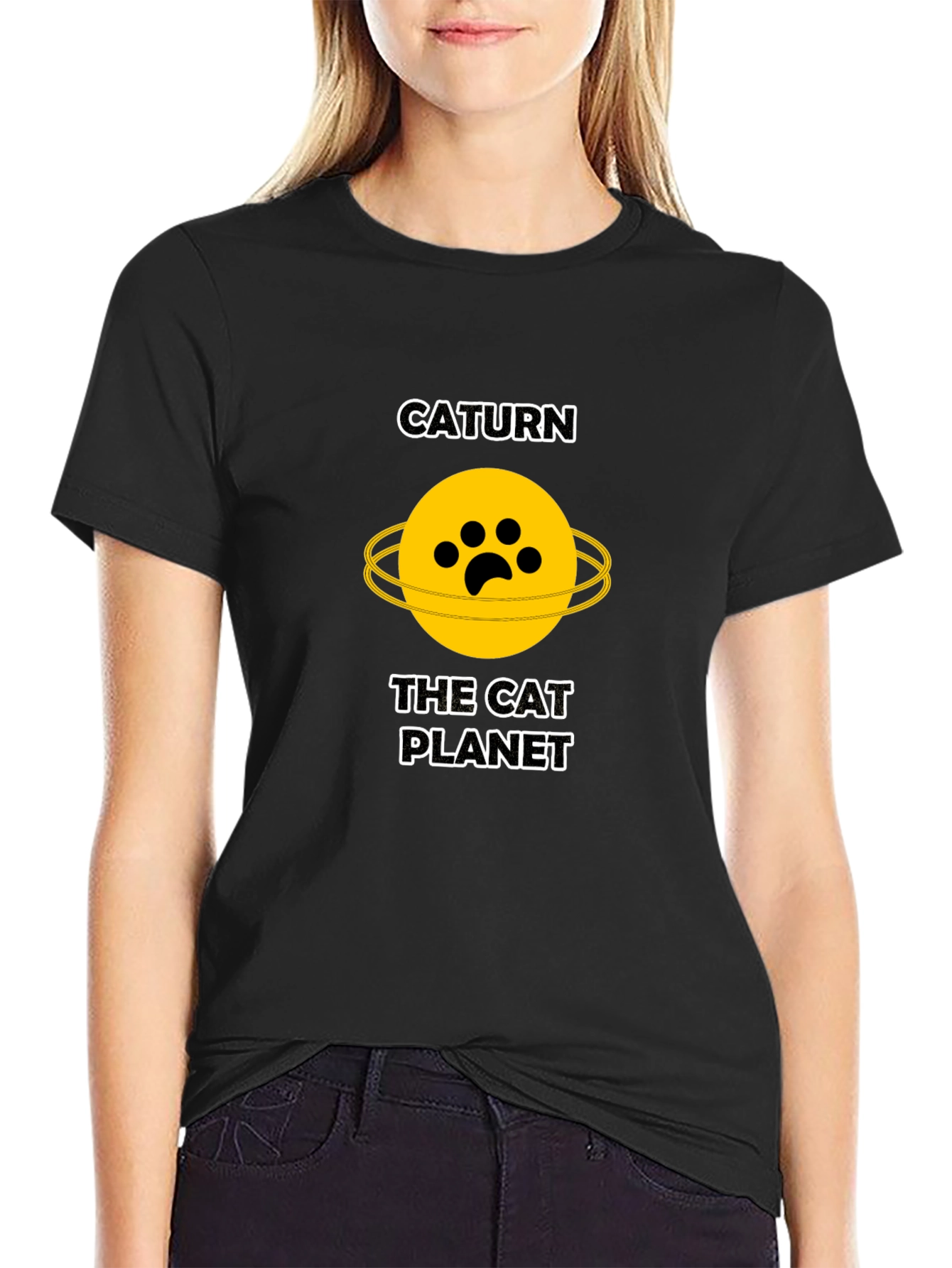 Caturn T-Shirt - The Cat Planet Graphic Tee