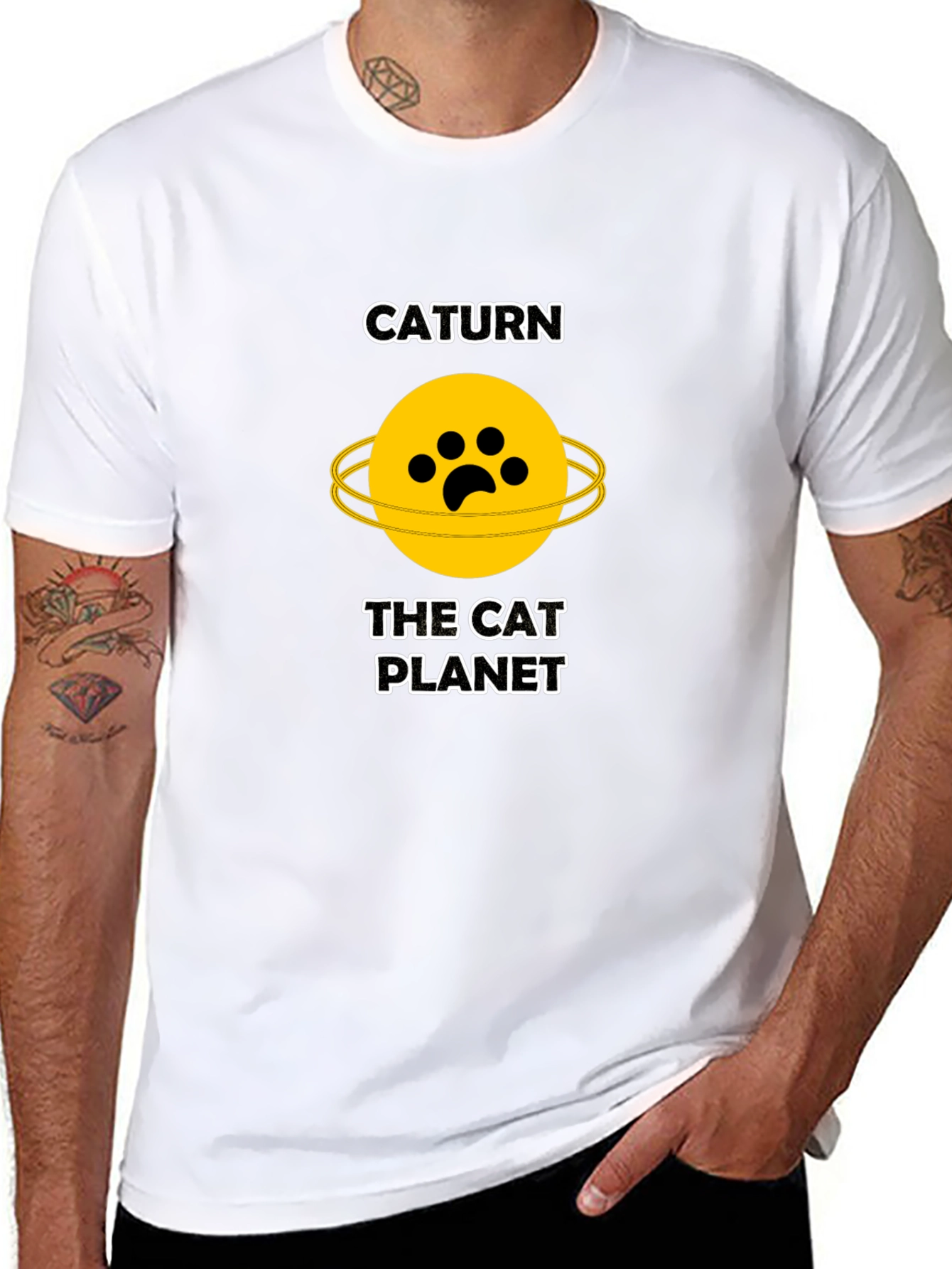 Caturn T-Shirt - The Cat Planet Graphic Tee