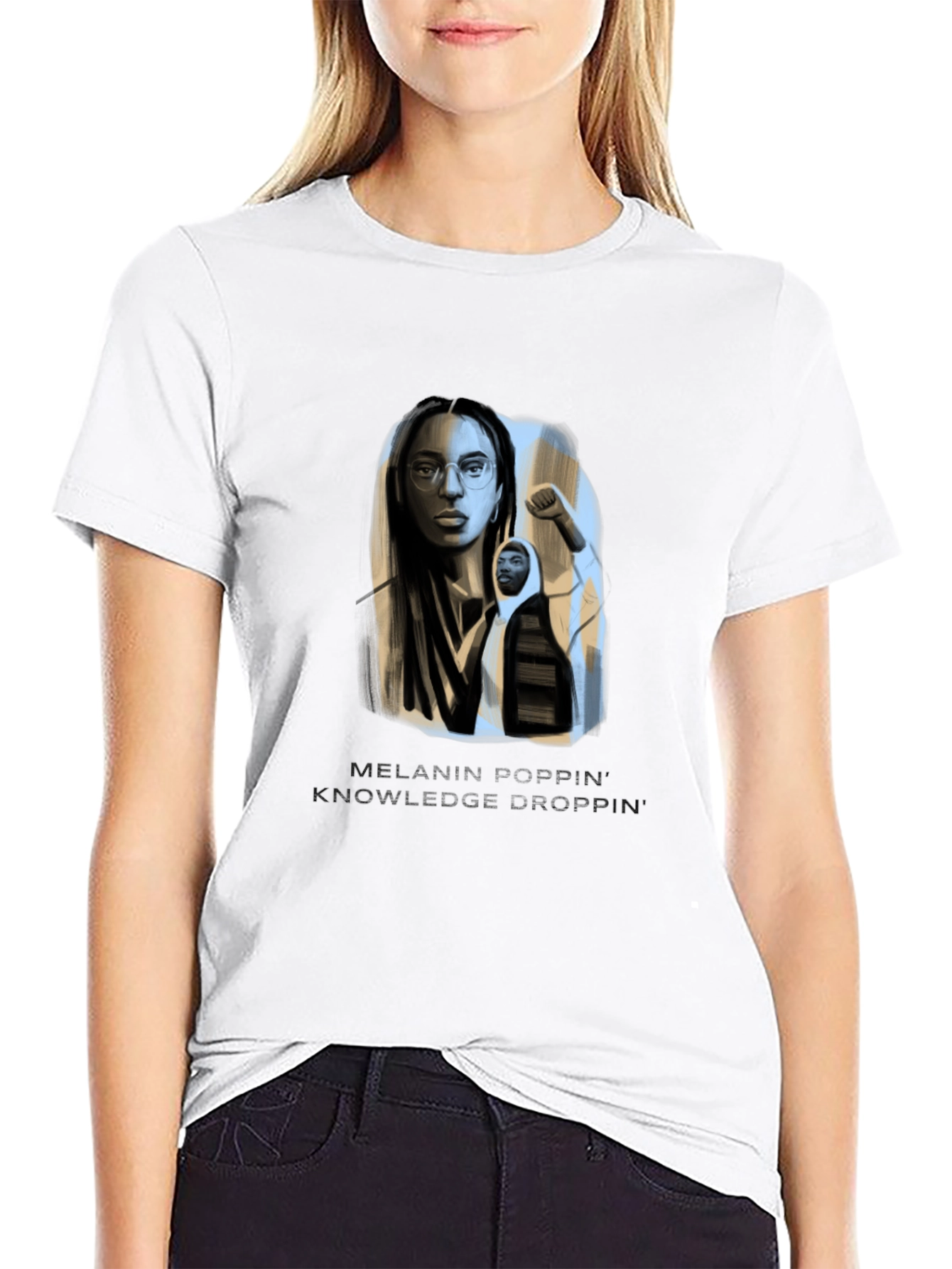 Melanin Poppin Knowledge Drop T-Shirt