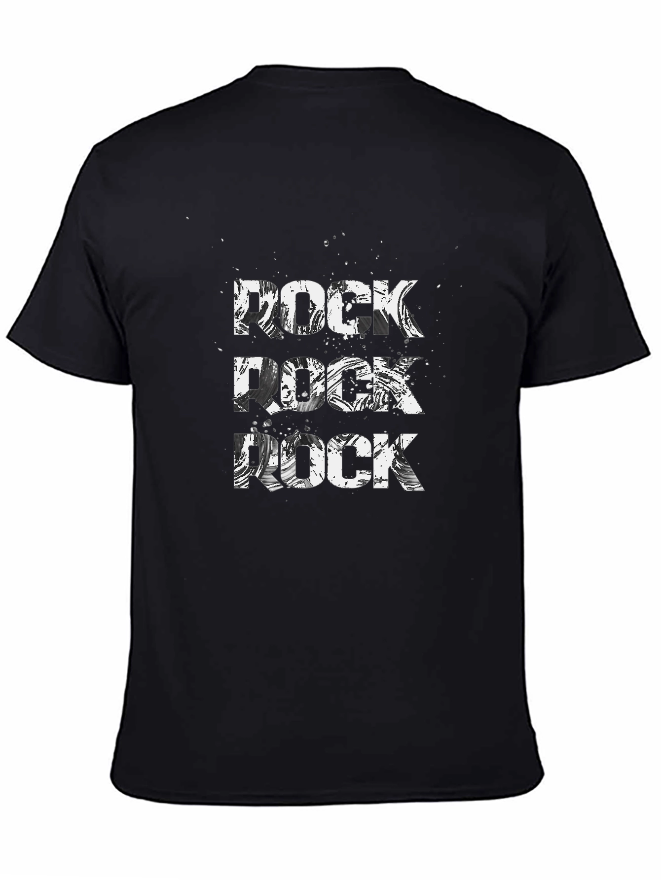 Rock Music Graphic Tee - Black Cotton T-Shirt