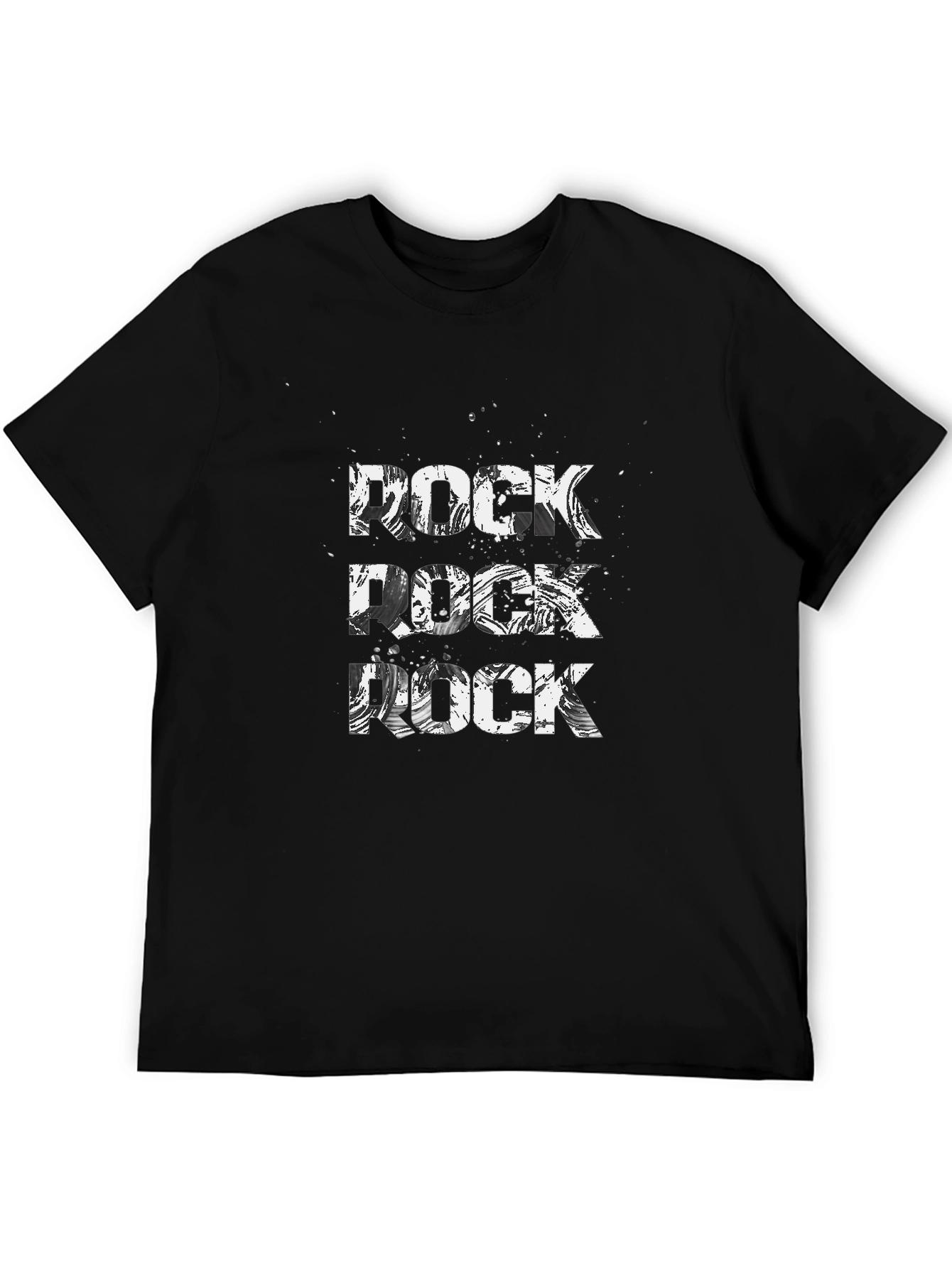Rock Music Graphic Tee - Black Cotton T-Shirt