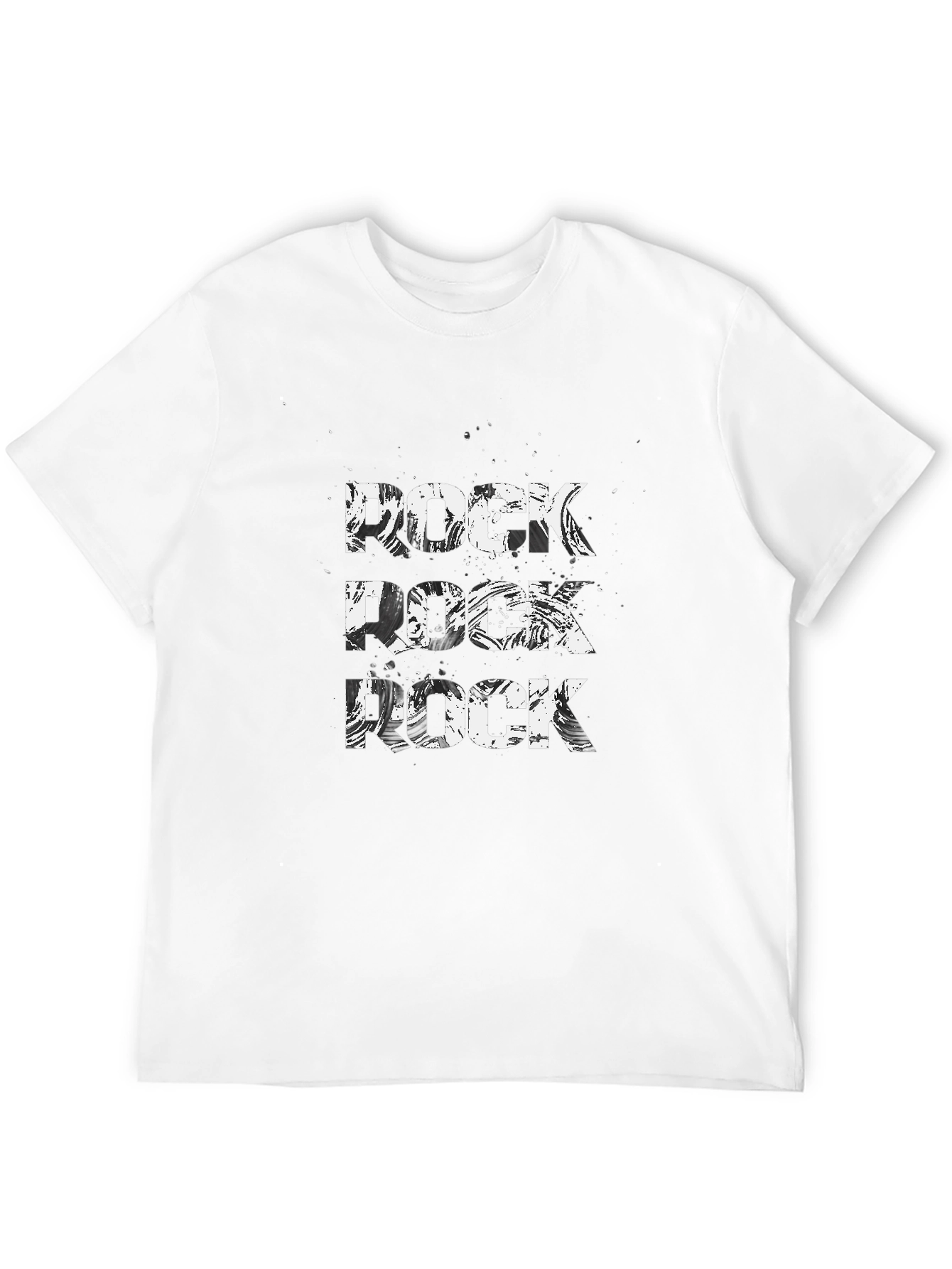 Rock Music Graphic Tee - Black Cotton T-Shirt