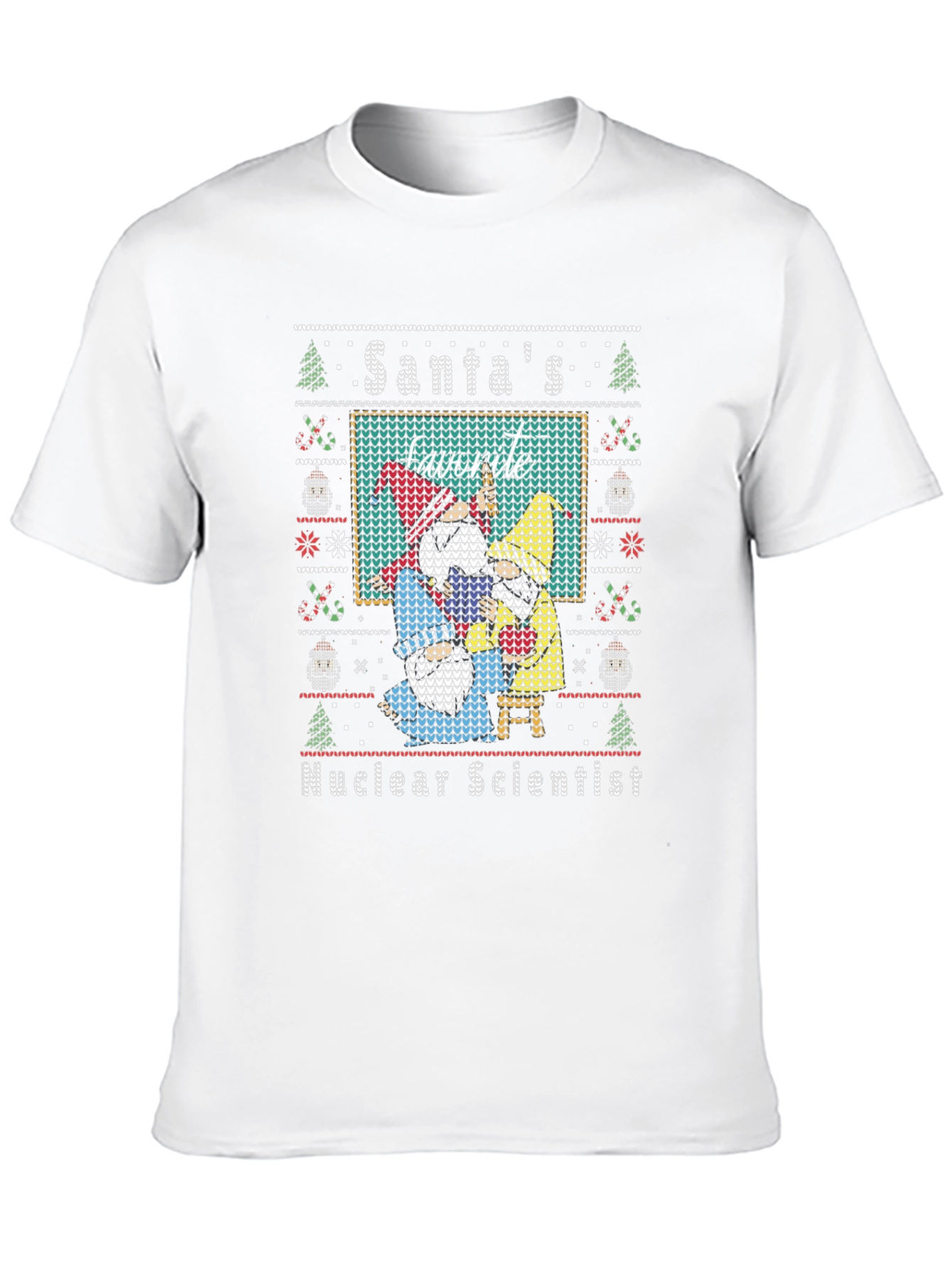 Santas Favorite Nuclear Scientist Ugly Christmas Sweater T-Shirt