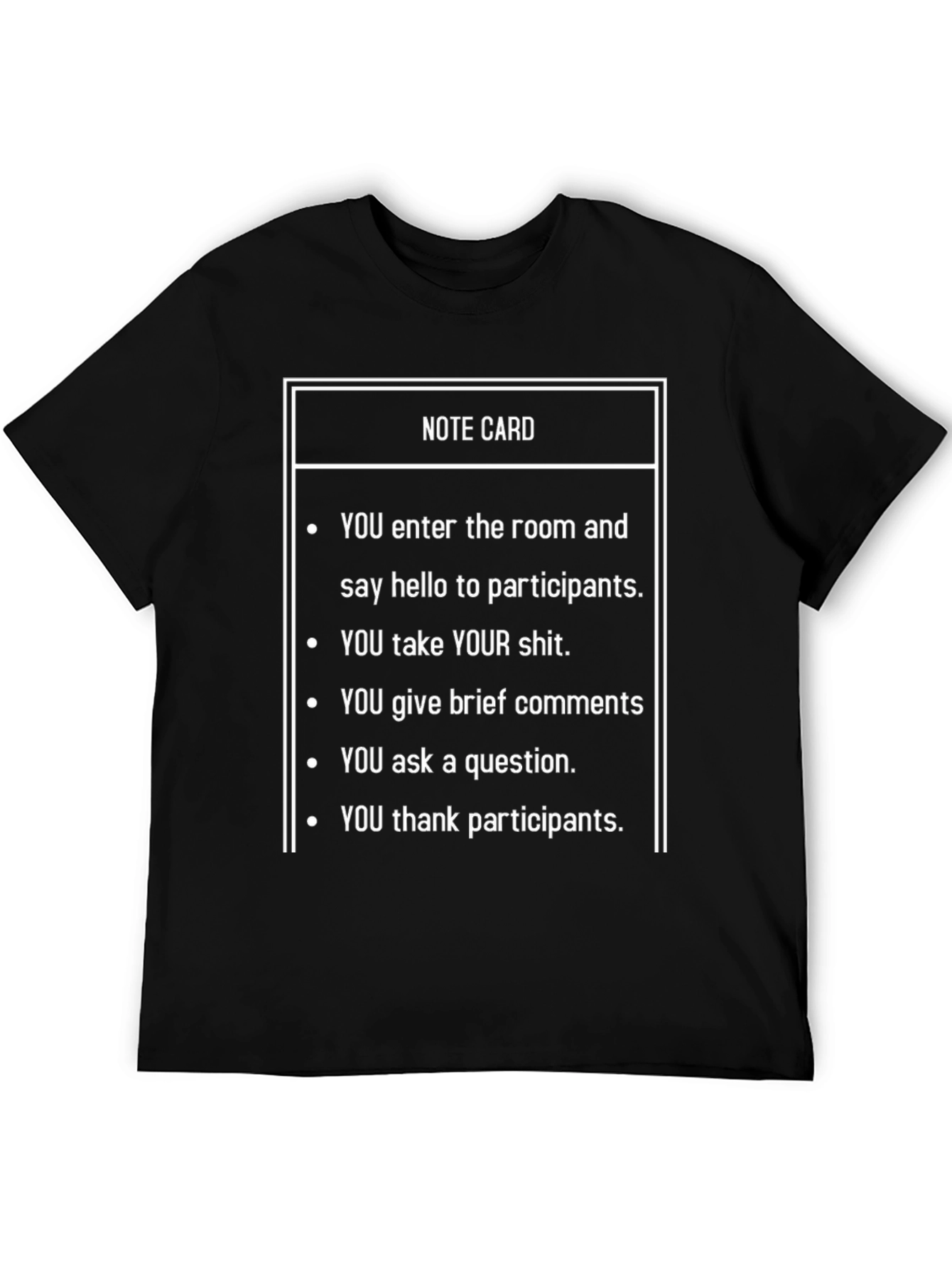 Note Card Mens T-Shirt