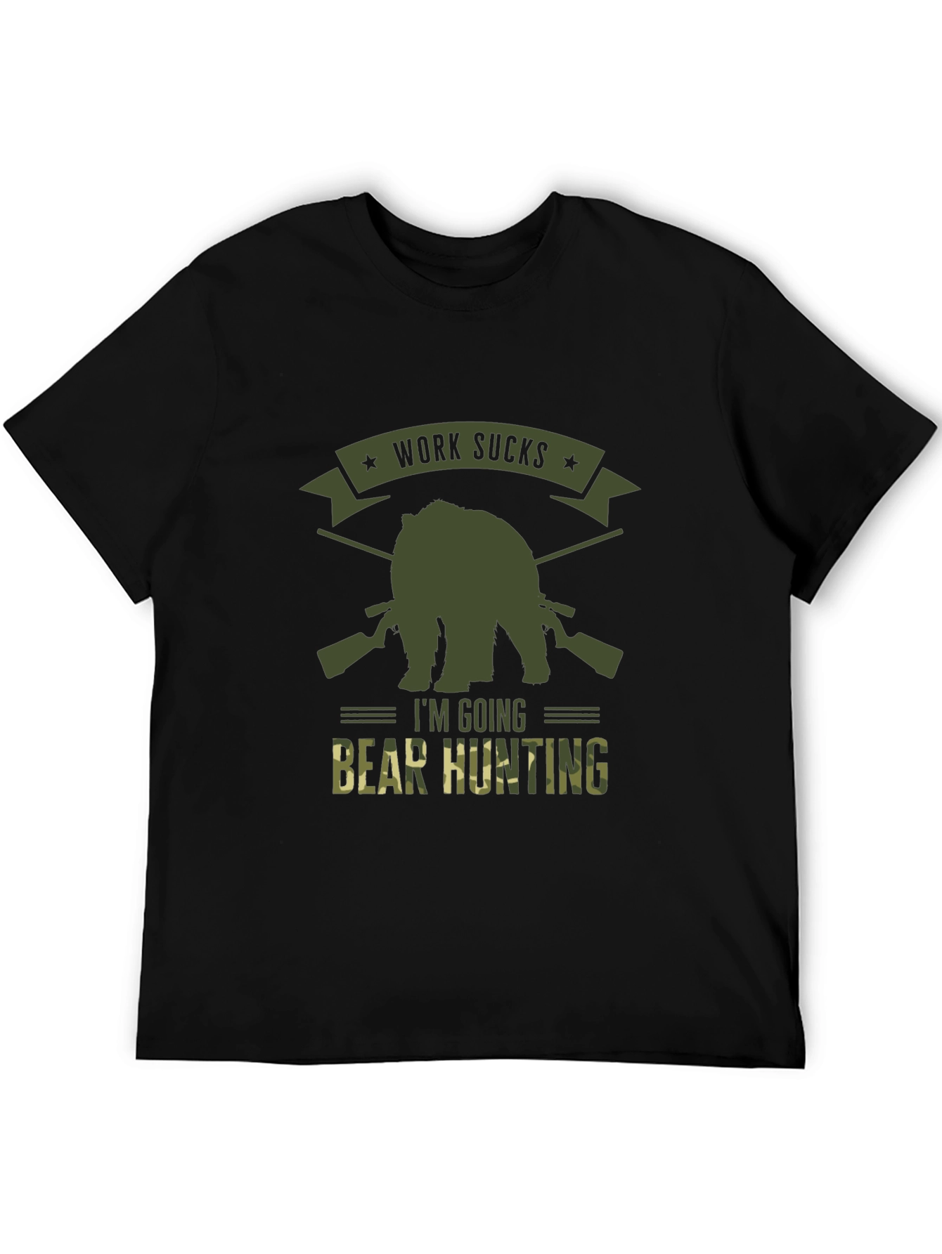Work Sucks Bear Hunting T-Shirt