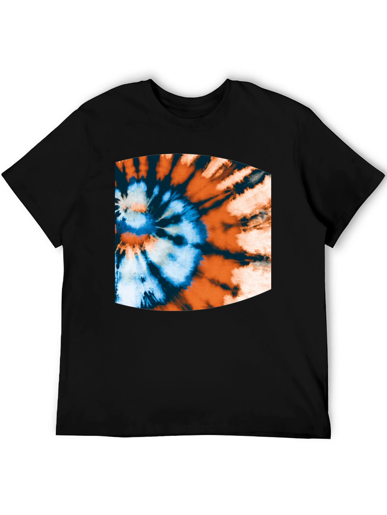 Tie-Dye Swirl Graphic Black T-Shirt