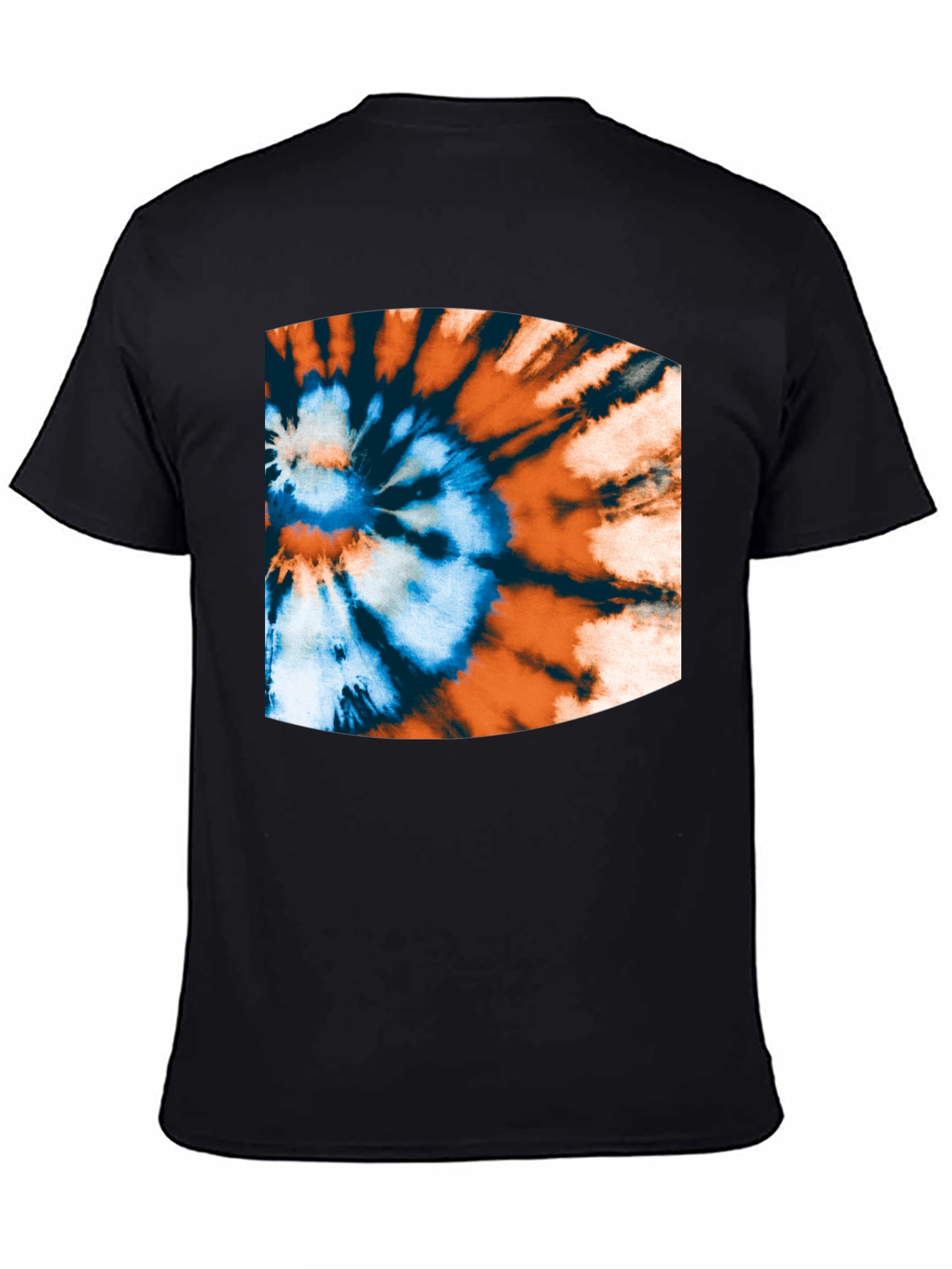 Tie-Dye Swirl Graphic Black T-Shirt