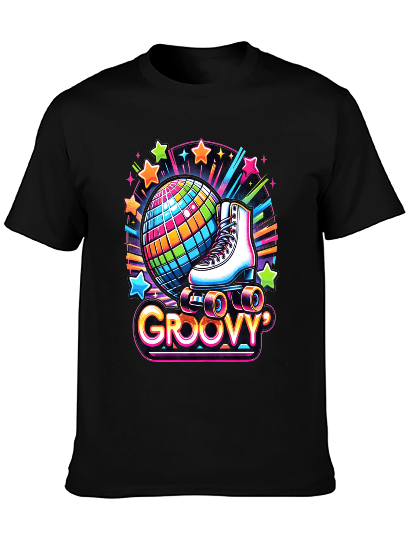 Groovy Roller Skate Disco Ball T-Shirt