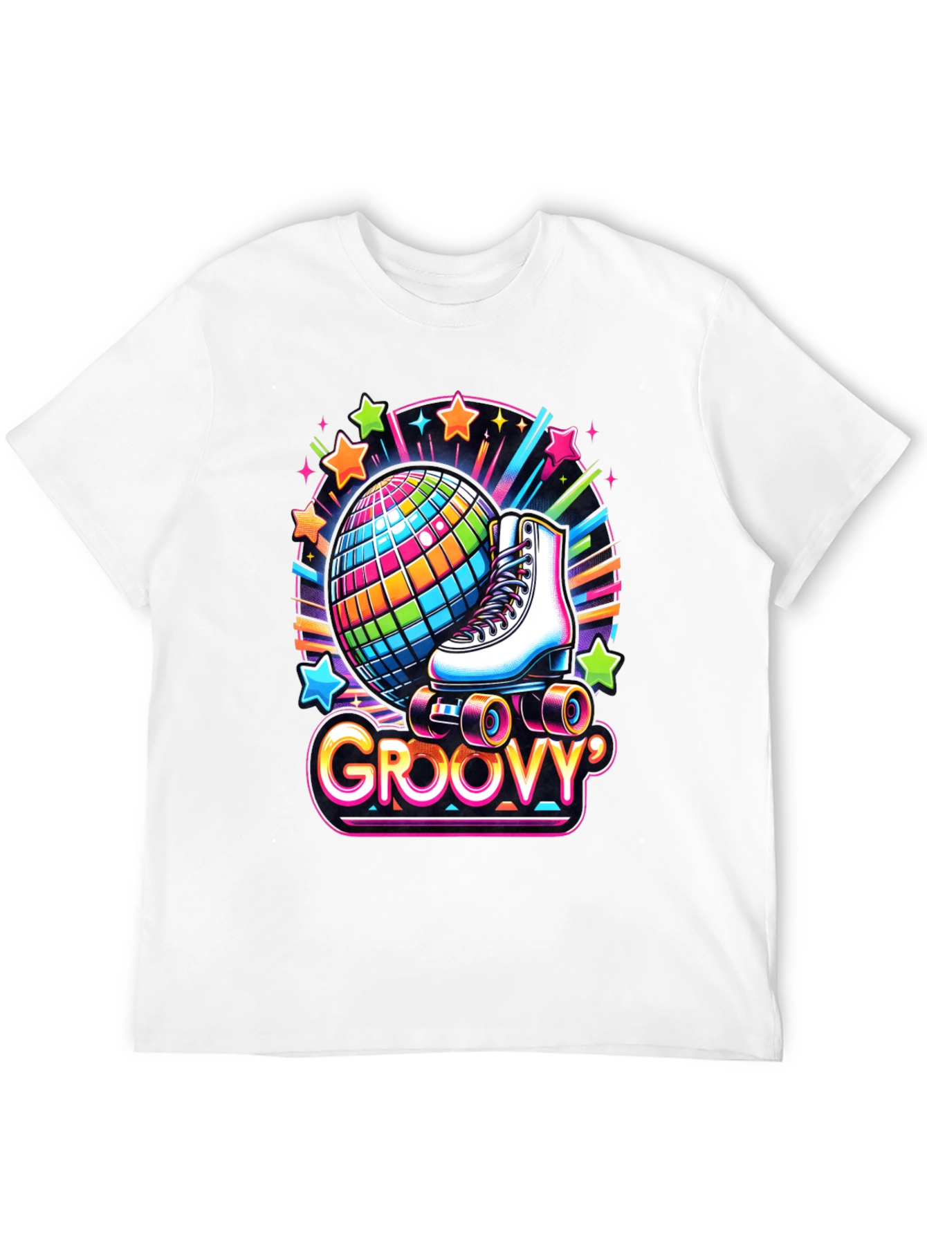 Groovy Roller Skate Disco Ball T-Shirt