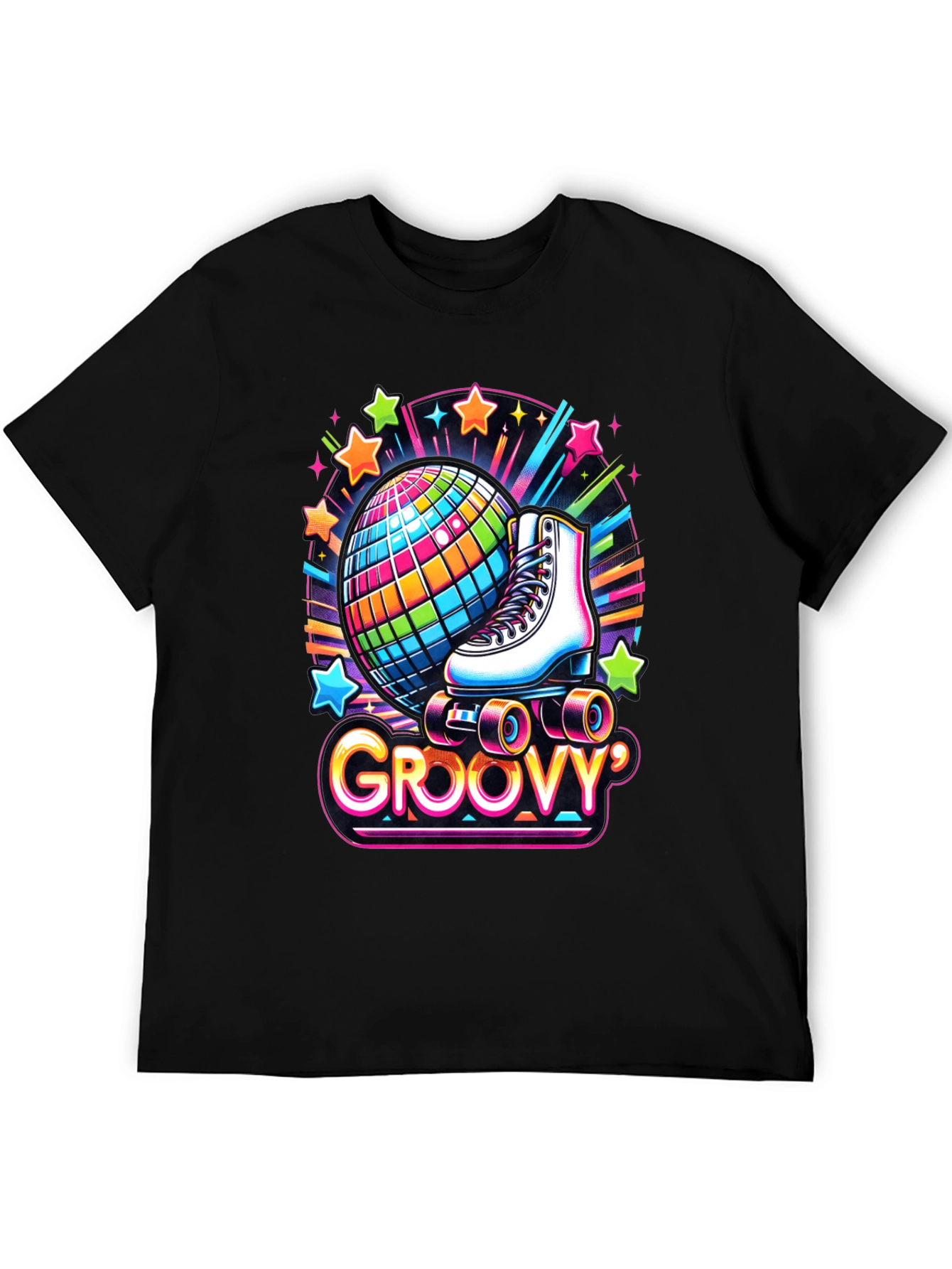 Groovy Roller Skate Disco Ball T-Shirt