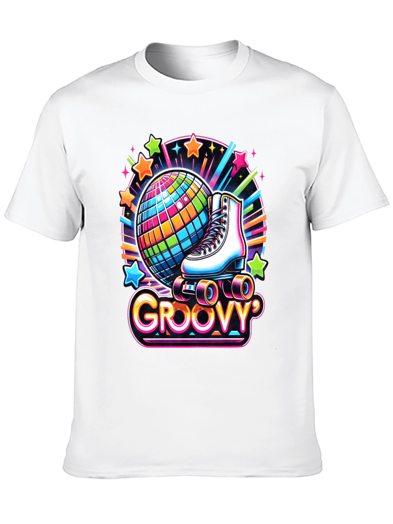 Groovy Roller Skate Disco Ball T-Shirt