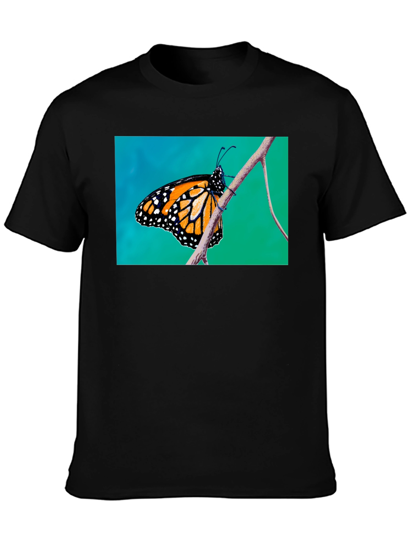 Monarch Butterfly T-Shirt - Black