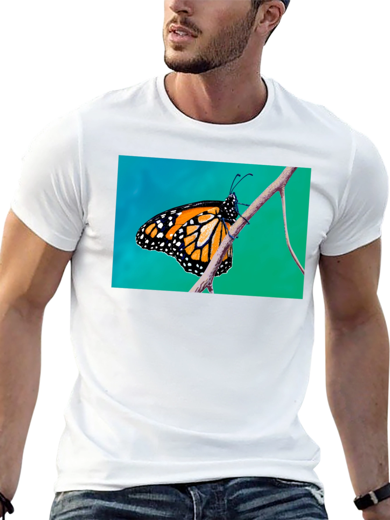 Monarch Butterfly T-Shirt - Black