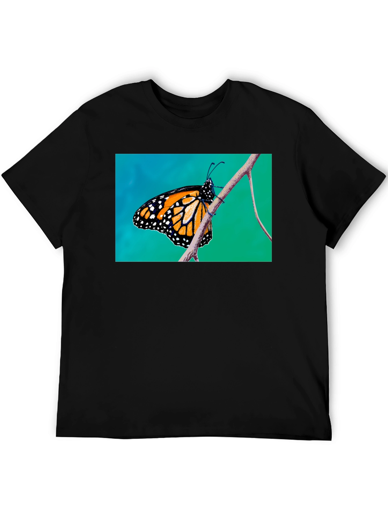 Monarch Butterfly T-Shirt - Black