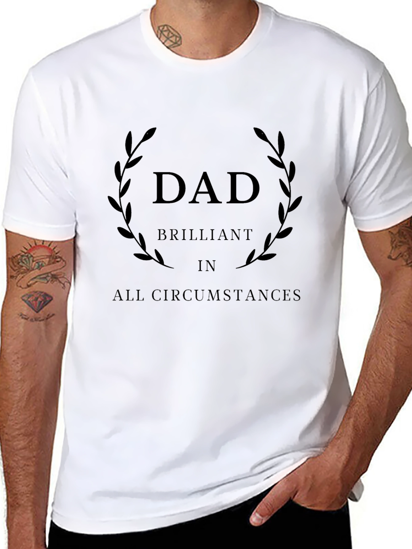 Dad Brilliant in All Circumstances Black T-Shirt