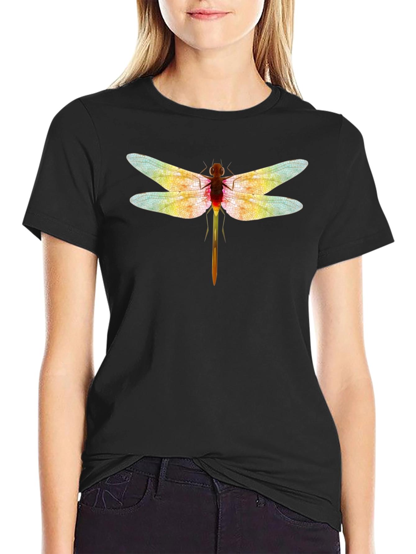 Dragonfly Graphic Tee - Black