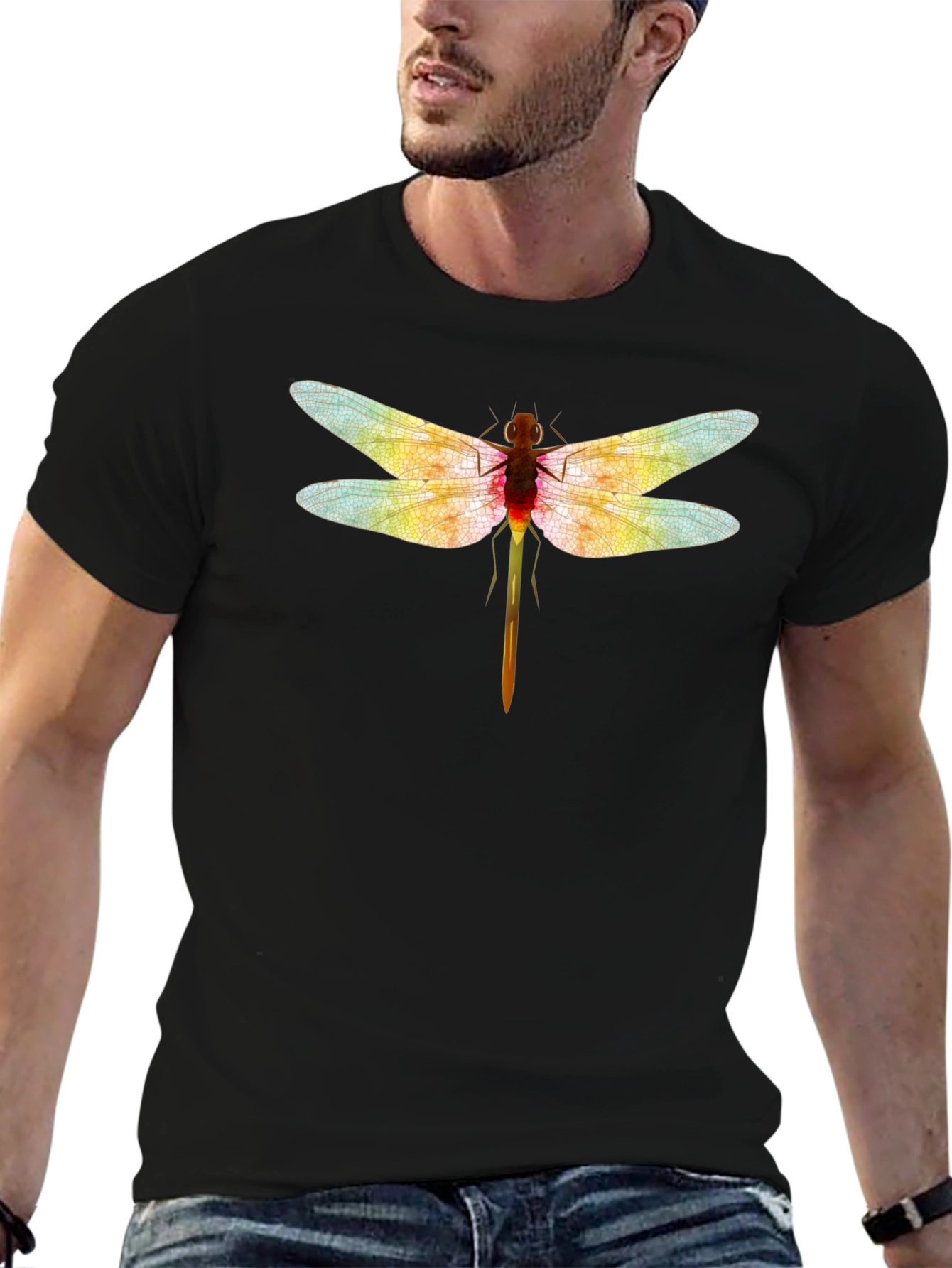 Dragonfly Graphic Tee - Black