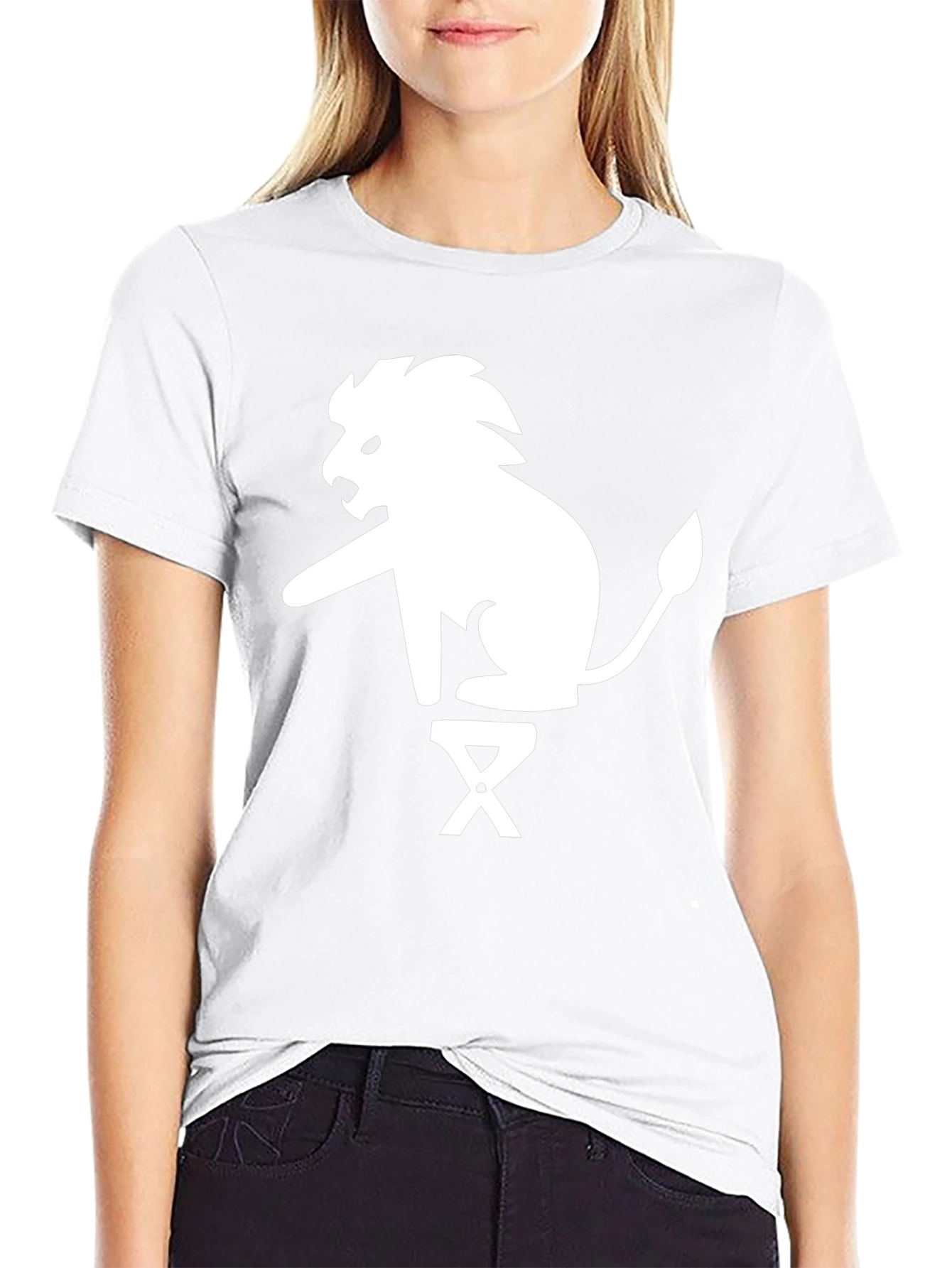 Lion on Stool Graphic Tee - Black