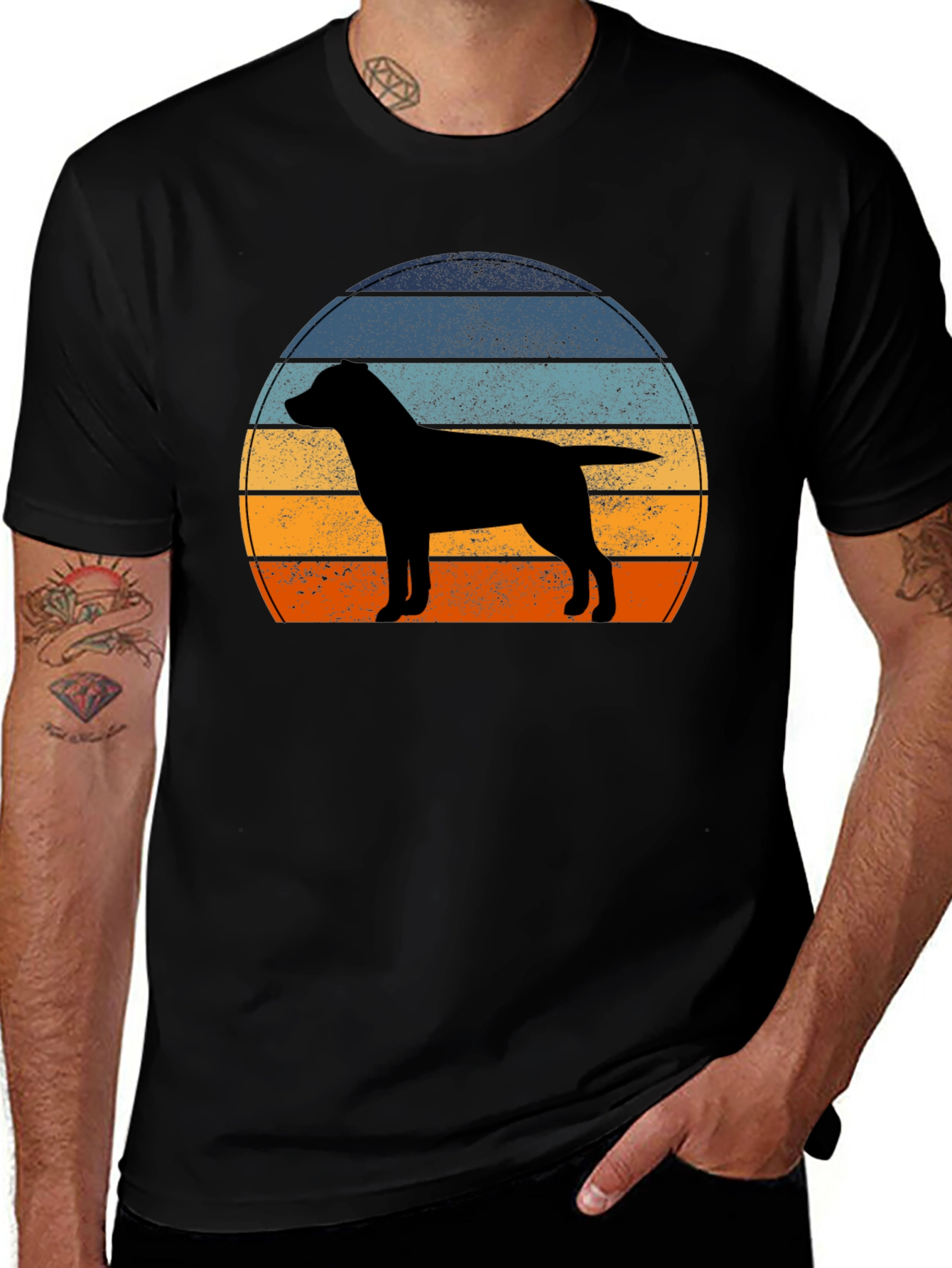 Retro Dog Silhouette T-Shirt