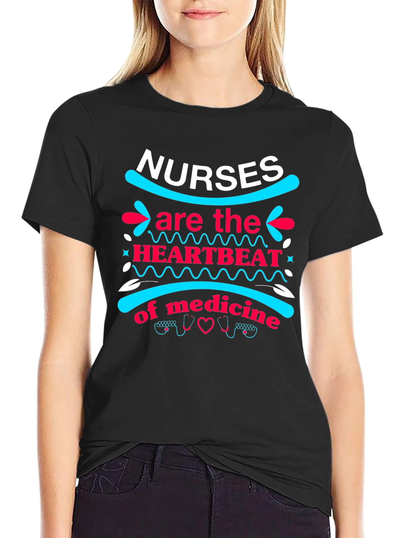 Nurses Heartbeat of Medicine Graphic Tee