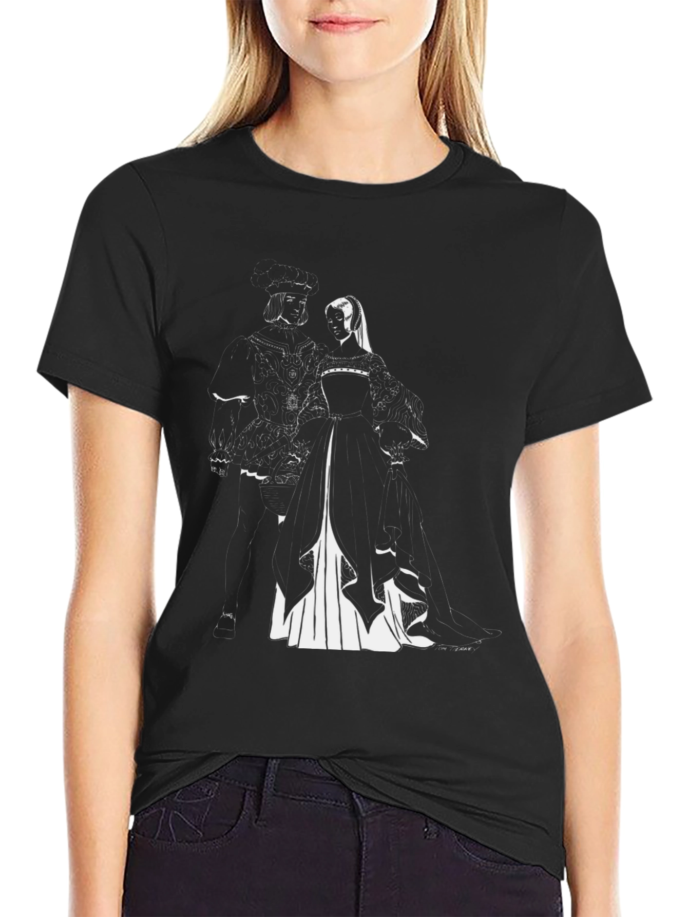 Henry VIII & Anne Boleyn Black T-Shirt