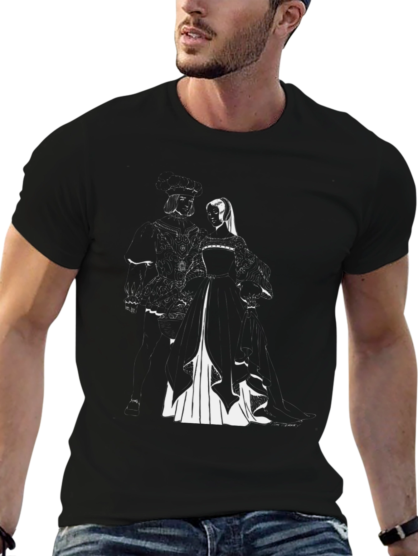 Henry VIII & Anne Boleyn Black T-Shirt