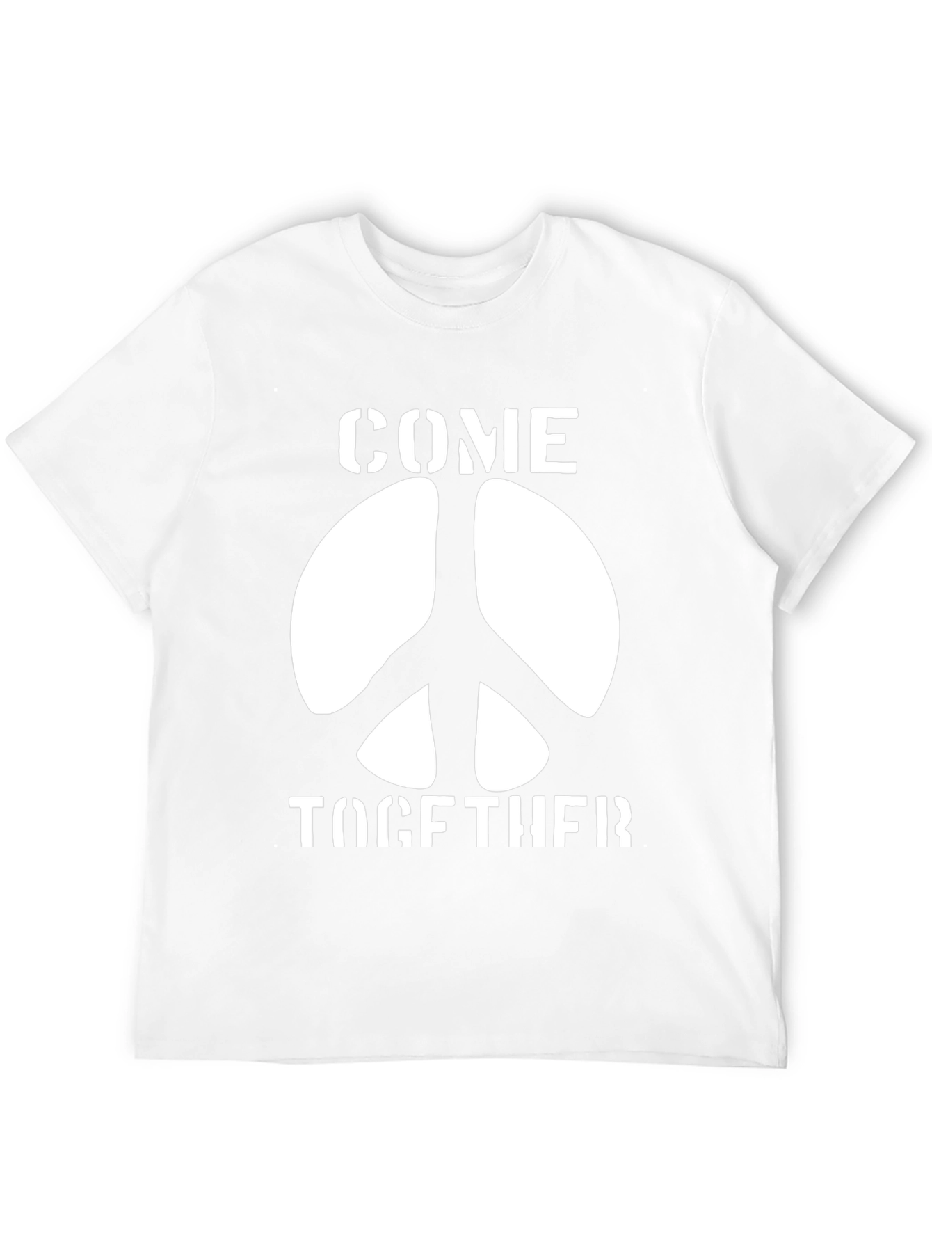 Come Together Peace Sign Graphic Tee - Black