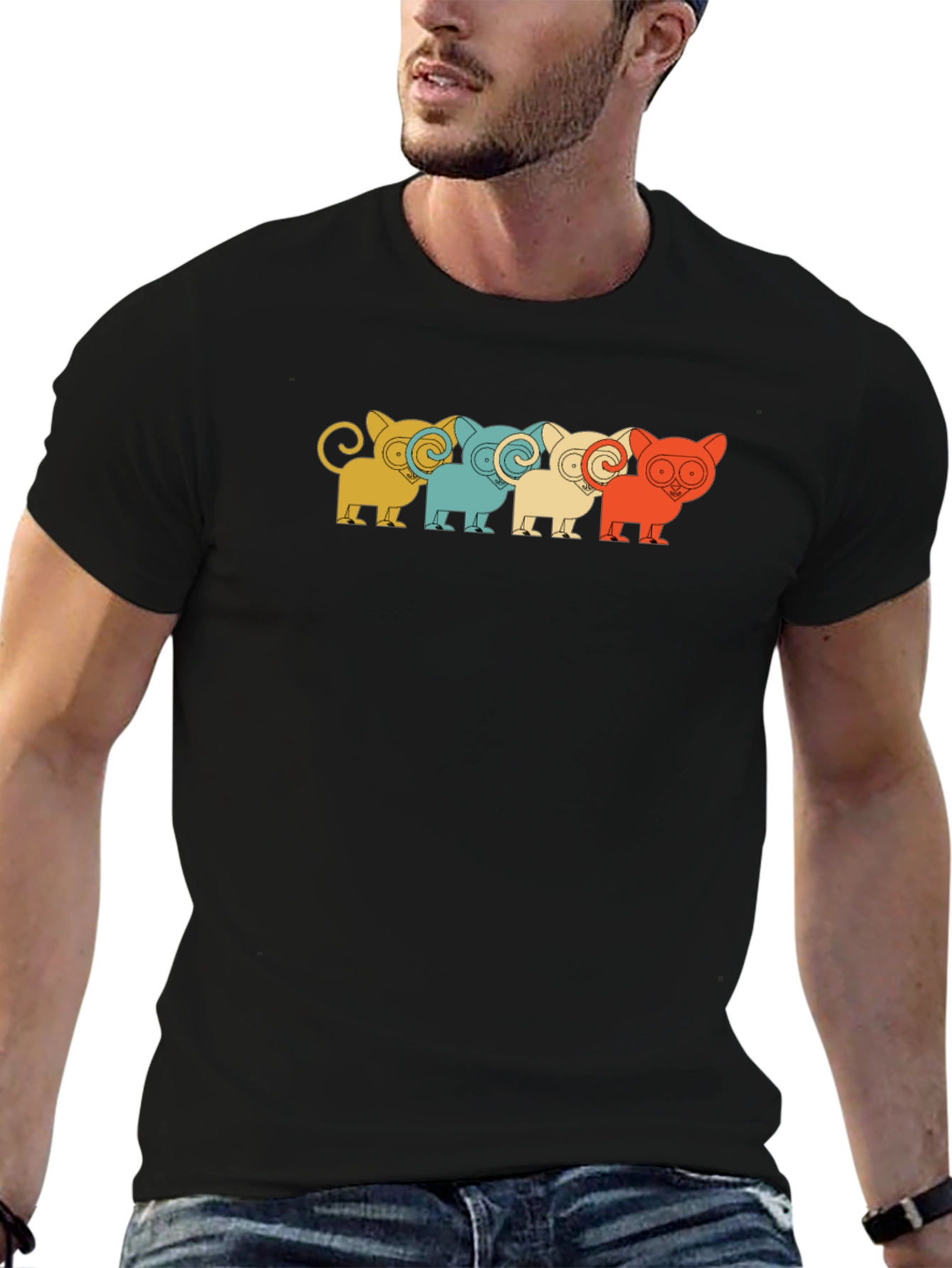 Retro Tarsier Tee - Unique Animal Design