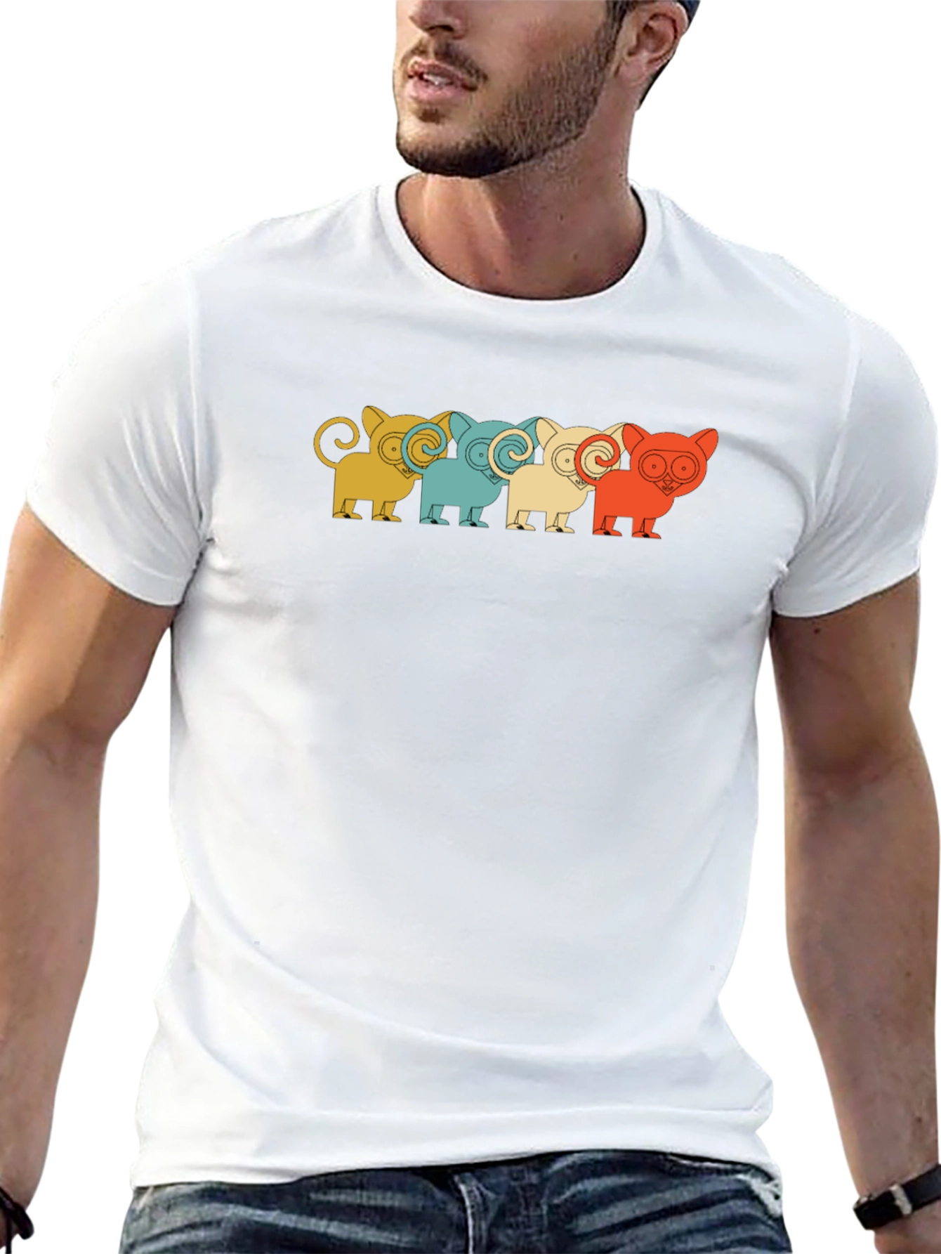 Retro Tarsier Tee - Unique Animal Design