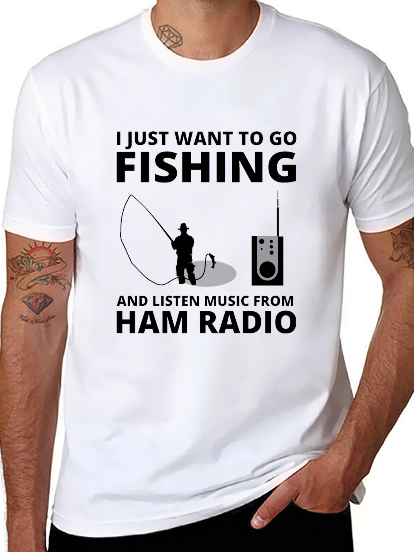 Fishing & Ham Radio T-Shirt: Perfect Anglers Tee