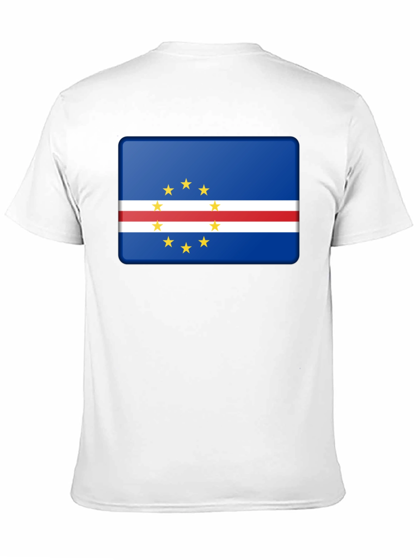 Cape Verde Flag Graphic Black T-Shirt