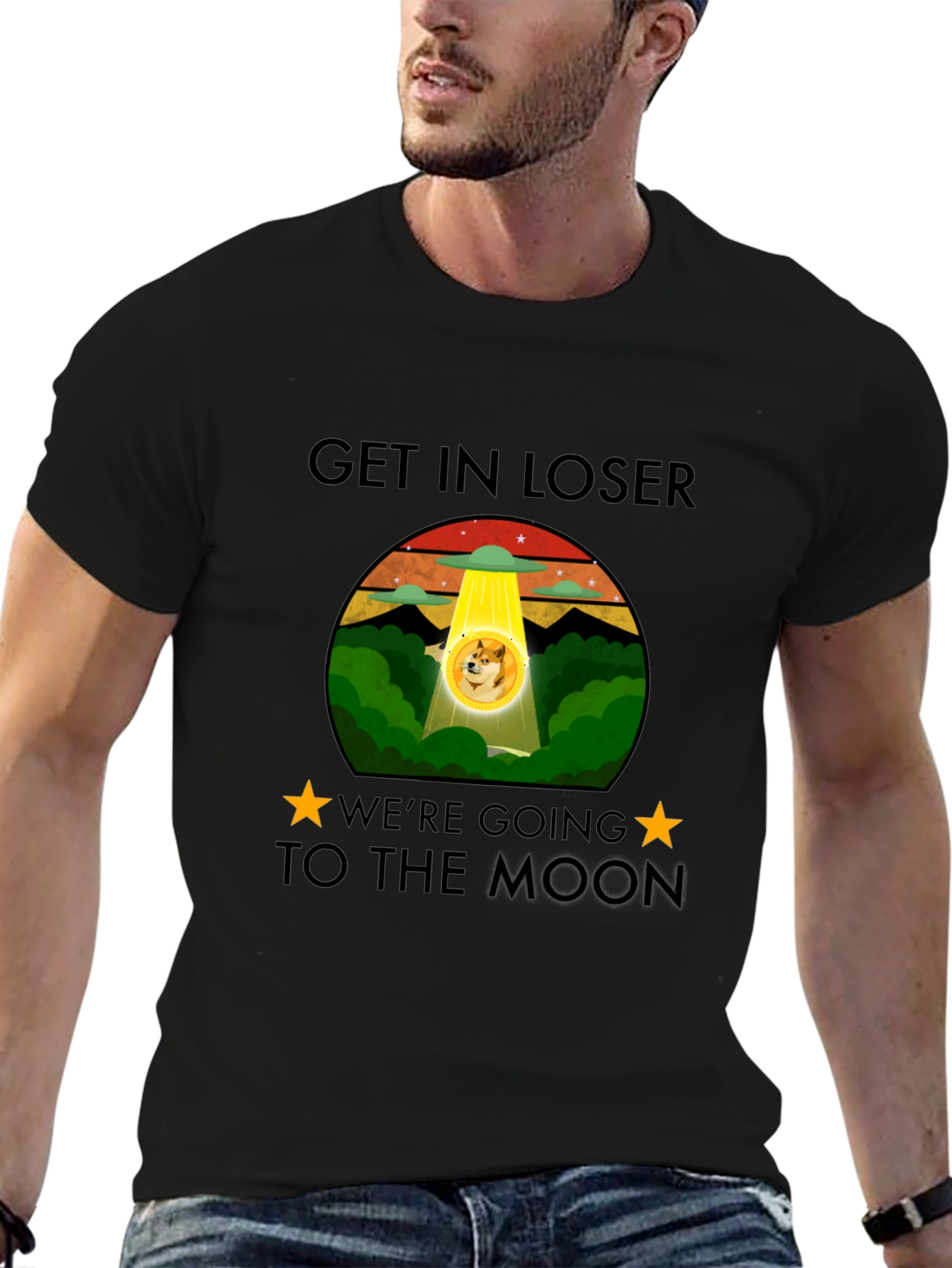 Get In Loser Doge Moon T-Shirt