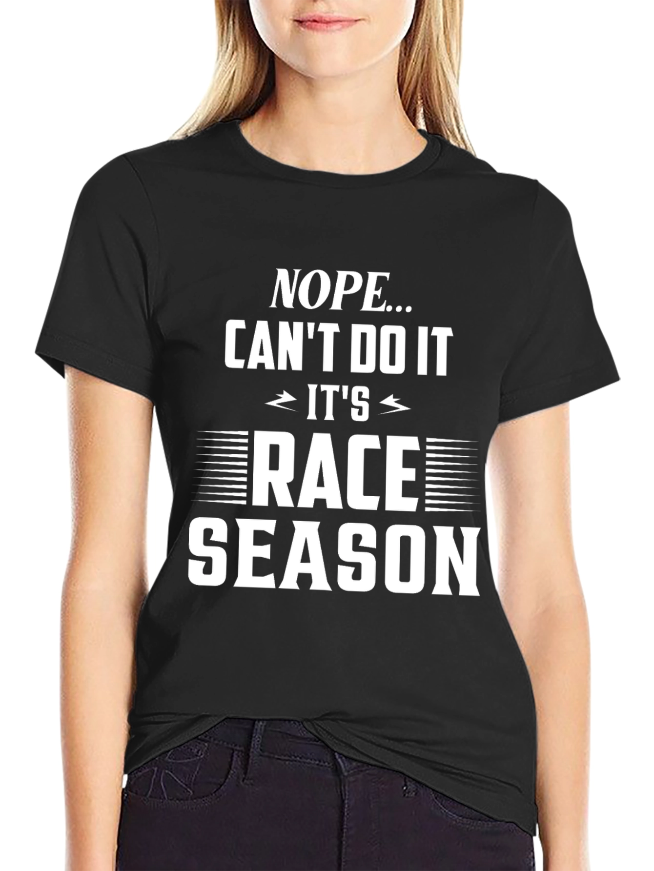 Nope Cant Do It Race Season Graphic Tee