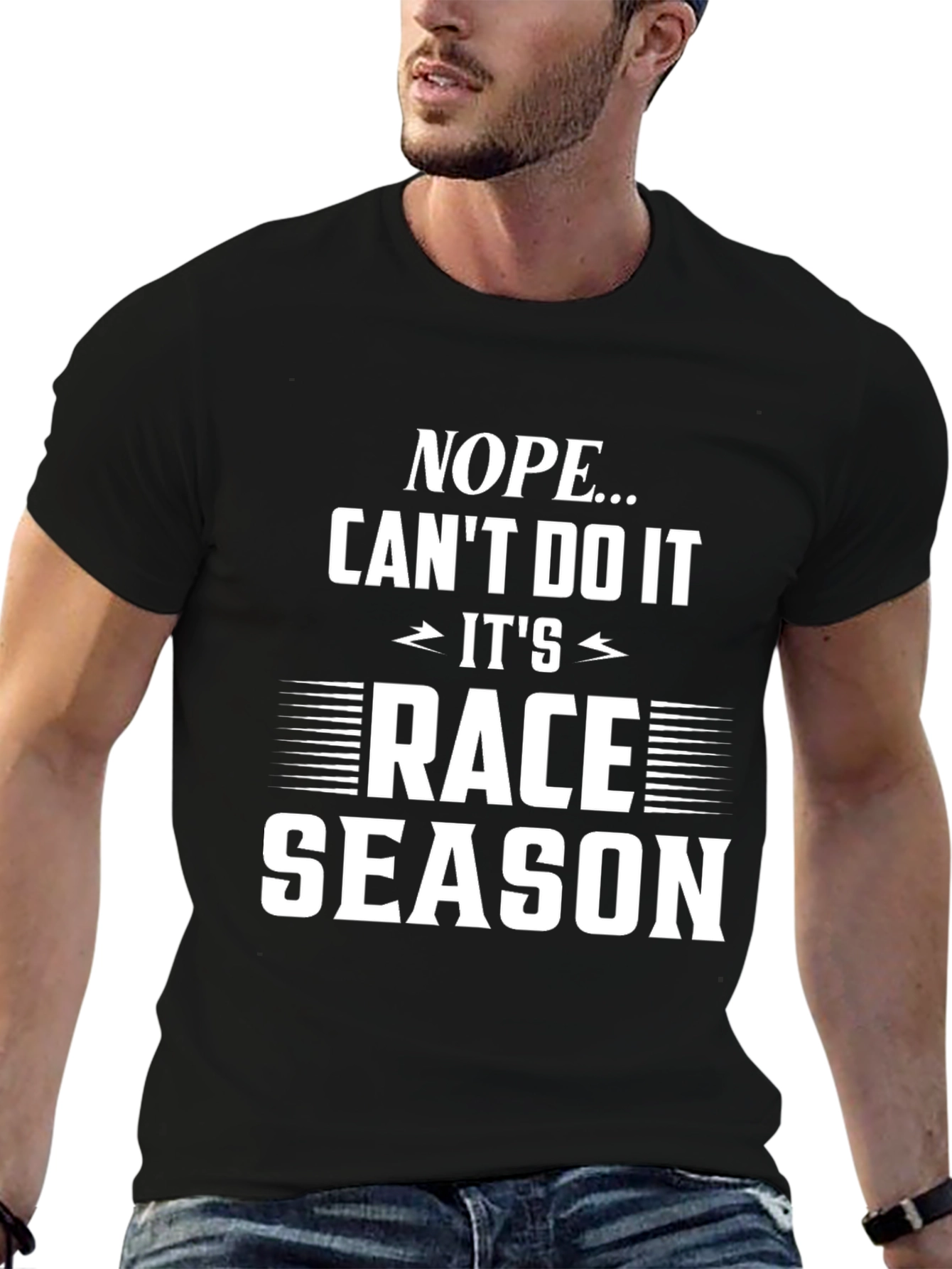 Nope Cant Do It Race Season Graphic Tee