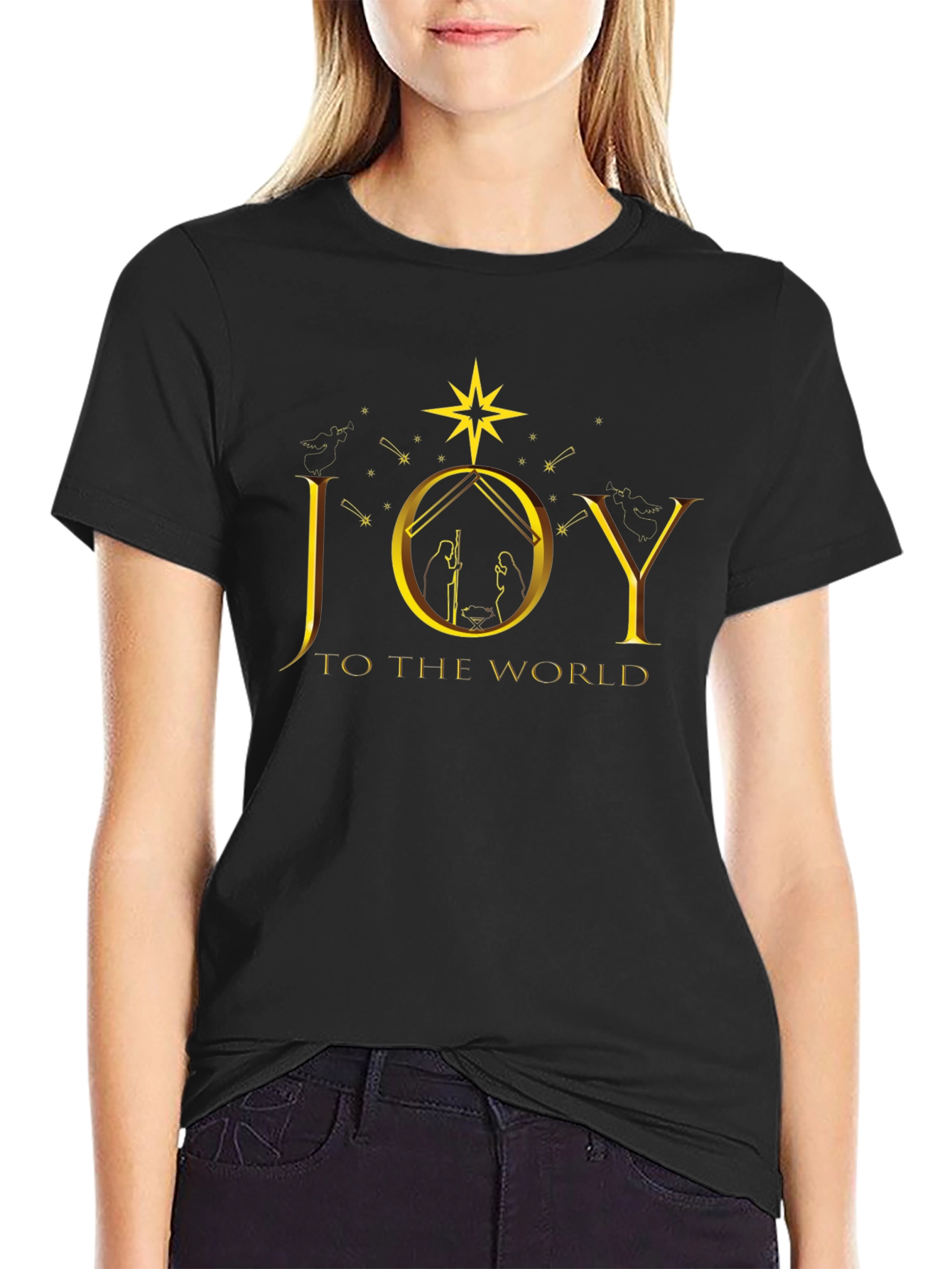 Joy to The World Christmas Graphic T-Shirt