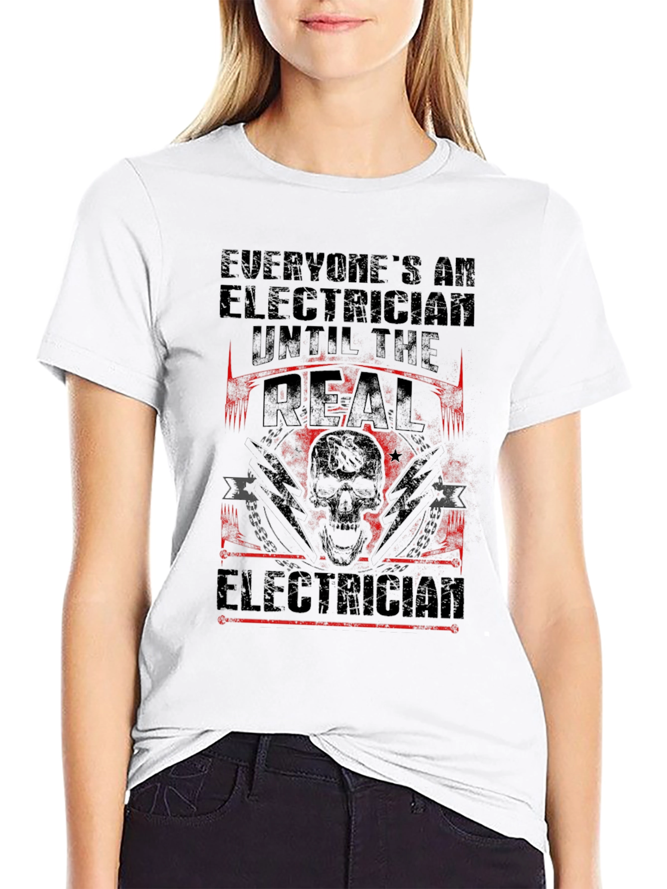 Electrician T-Shirt - Real Electrician Design