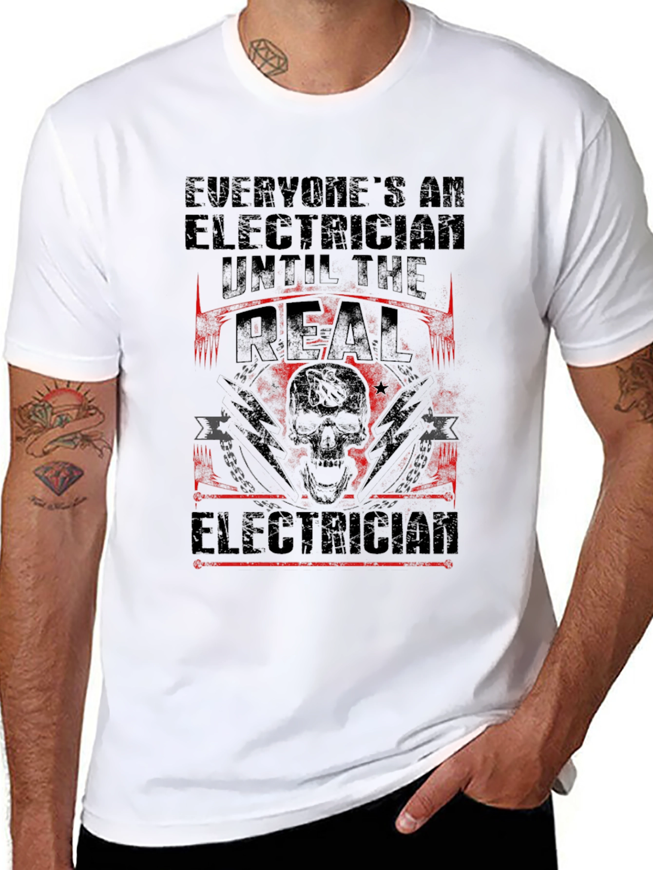 Electrician T-Shirt - Real Electrician Design