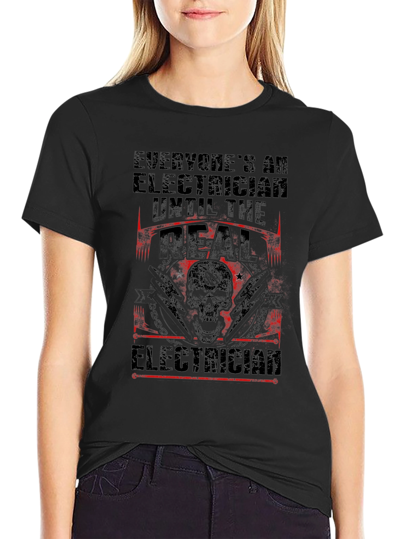 Electrician T-Shirt - Real Electrician Design