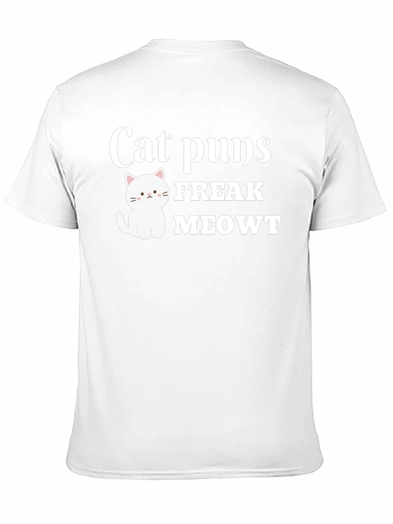 Cat Puns Freak Meowt Black T-Shirt