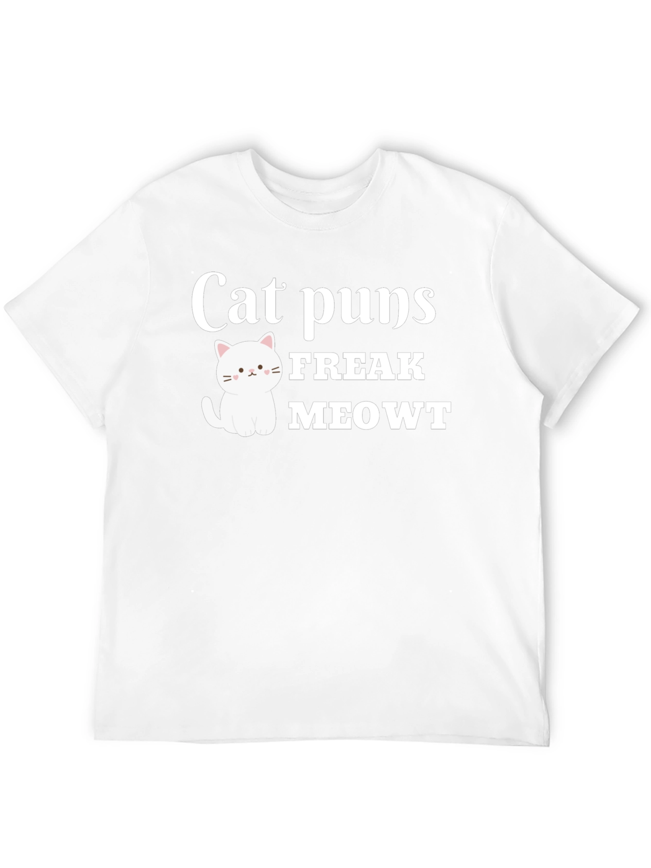 Cat Puns Freak Meowt Black T-Shirt
