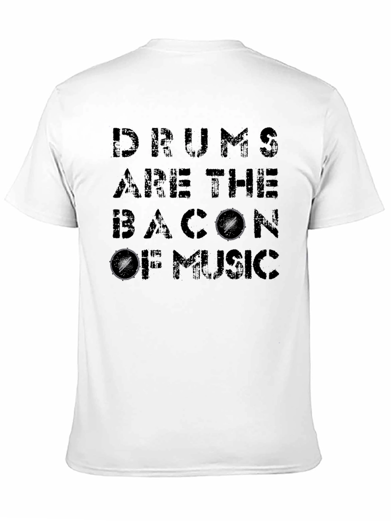 Drums are the Bacon of Music Black T-Shirt
