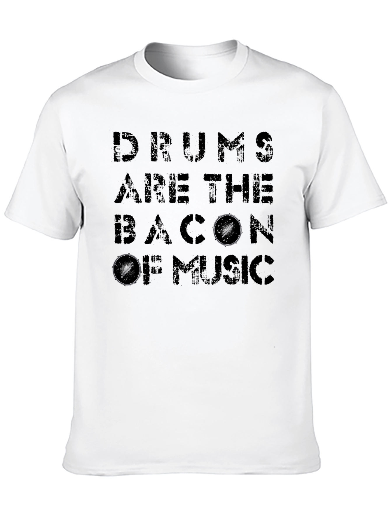 Drums are the Bacon of Music Black T-Shirt