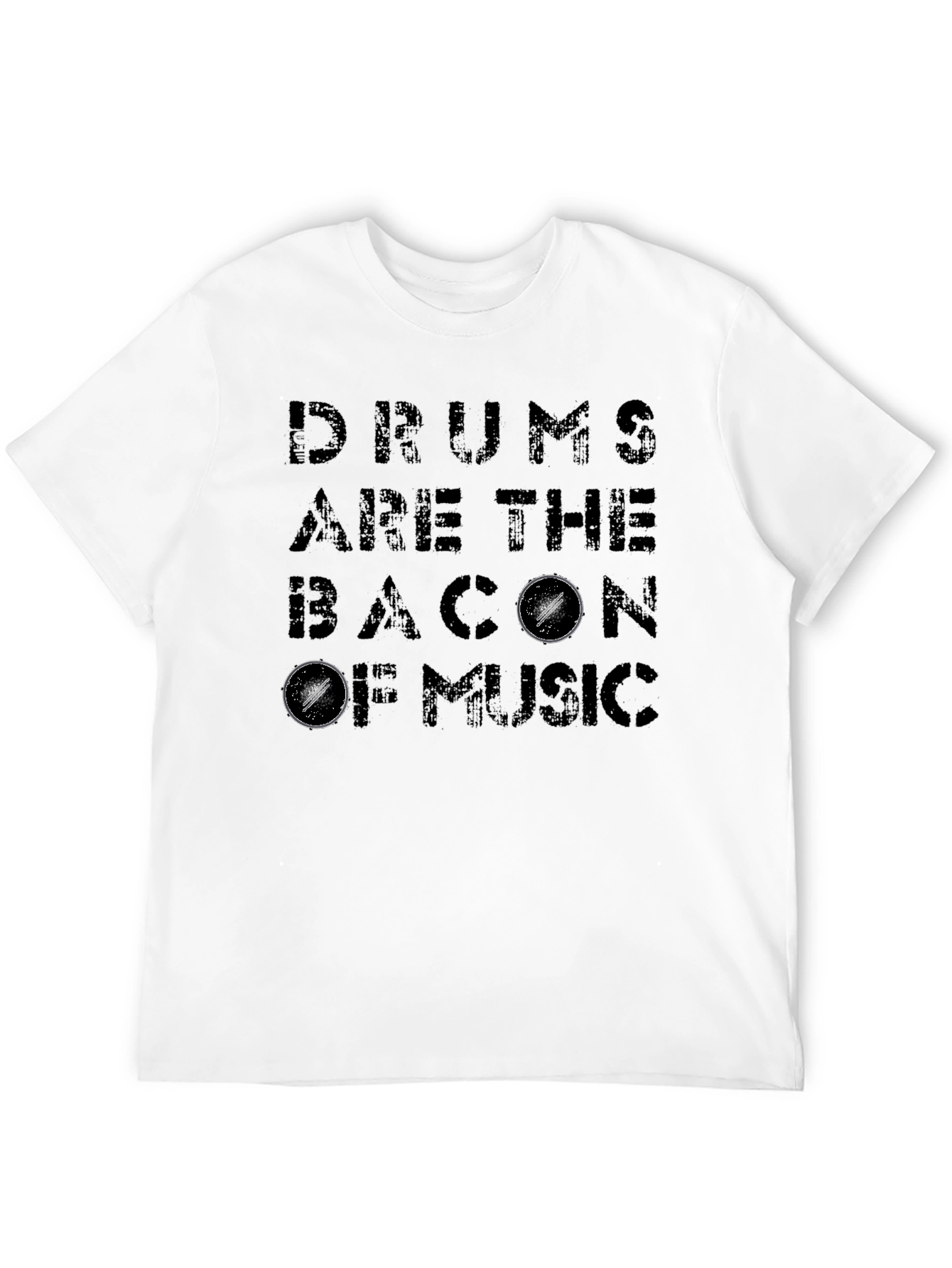 Drums are the Bacon of Music Black T-Shirt