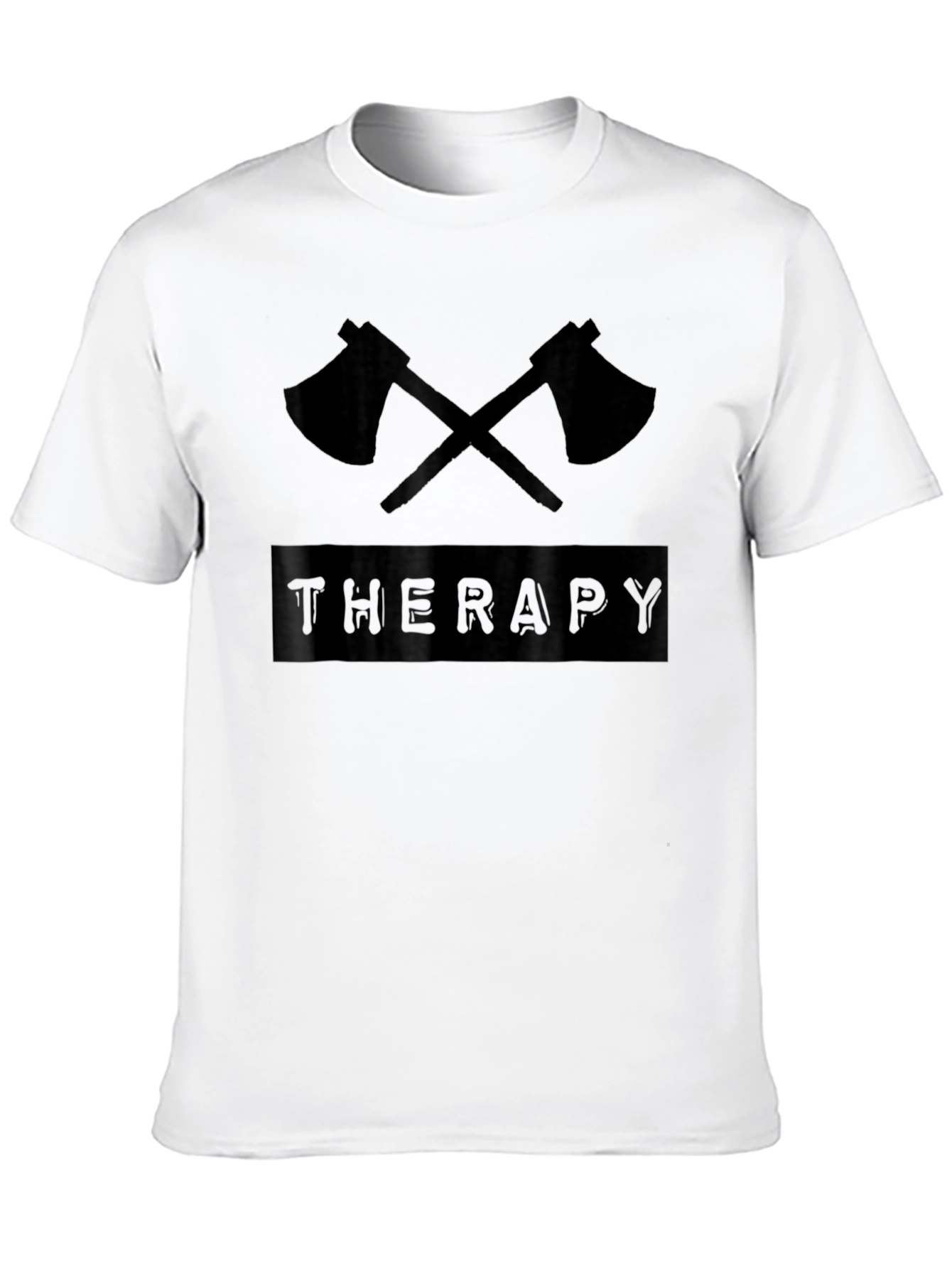 Axe Therapy Black Graphic Tee - Lumberjack Humor