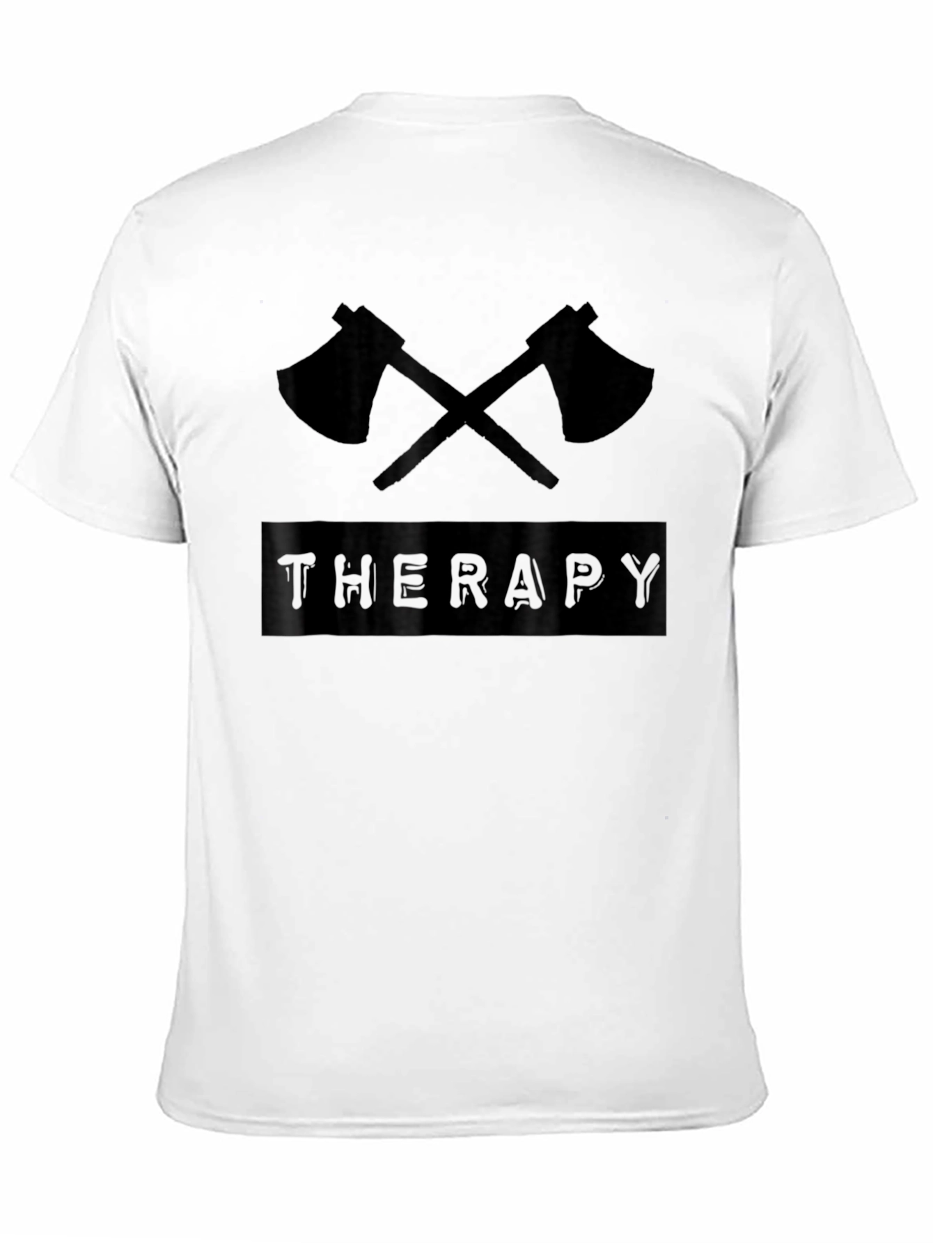 Axe Therapy Black Graphic Tee - Lumberjack Humor