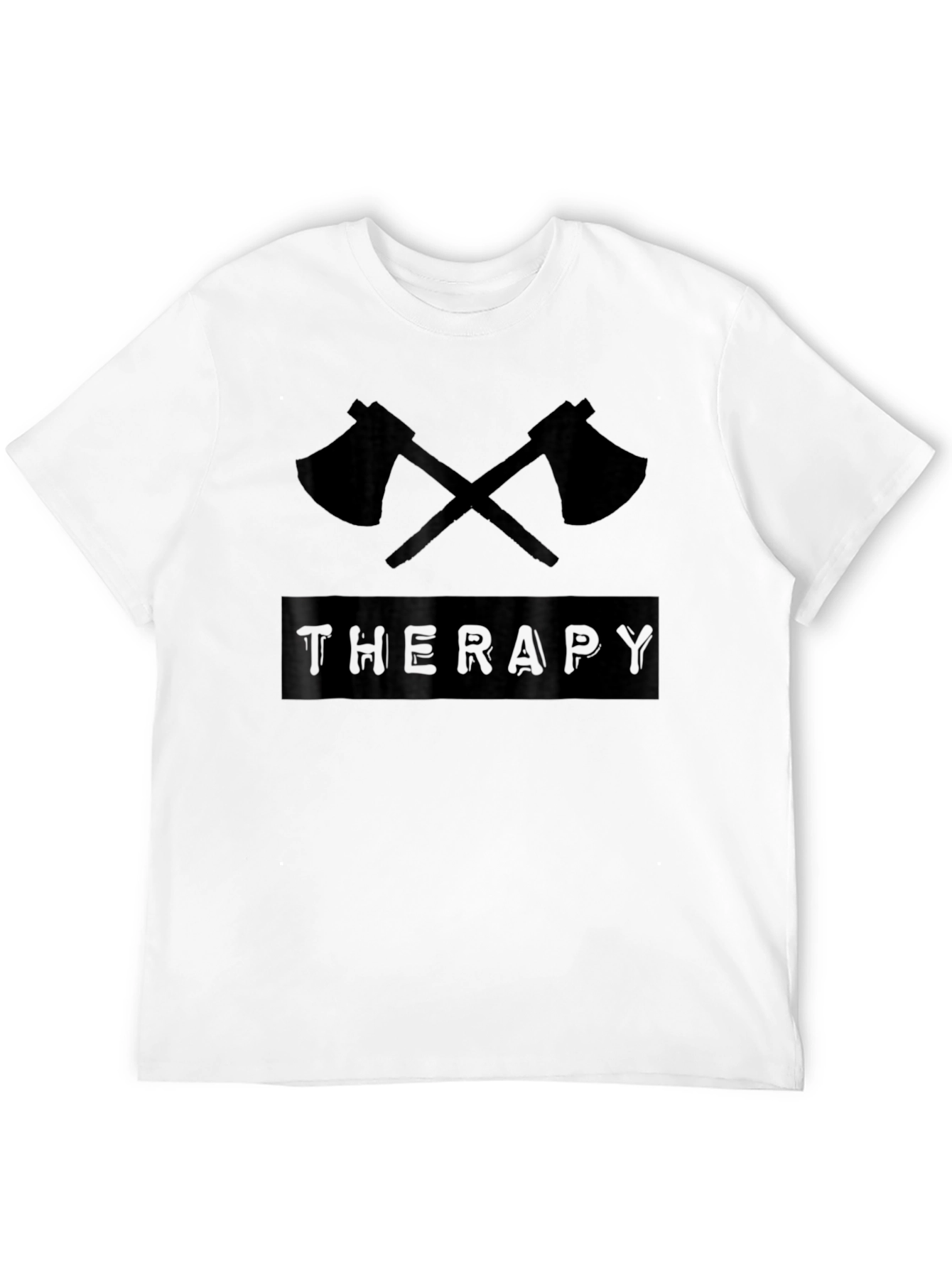 Axe Therapy Black Graphic Tee - Lumberjack Humor