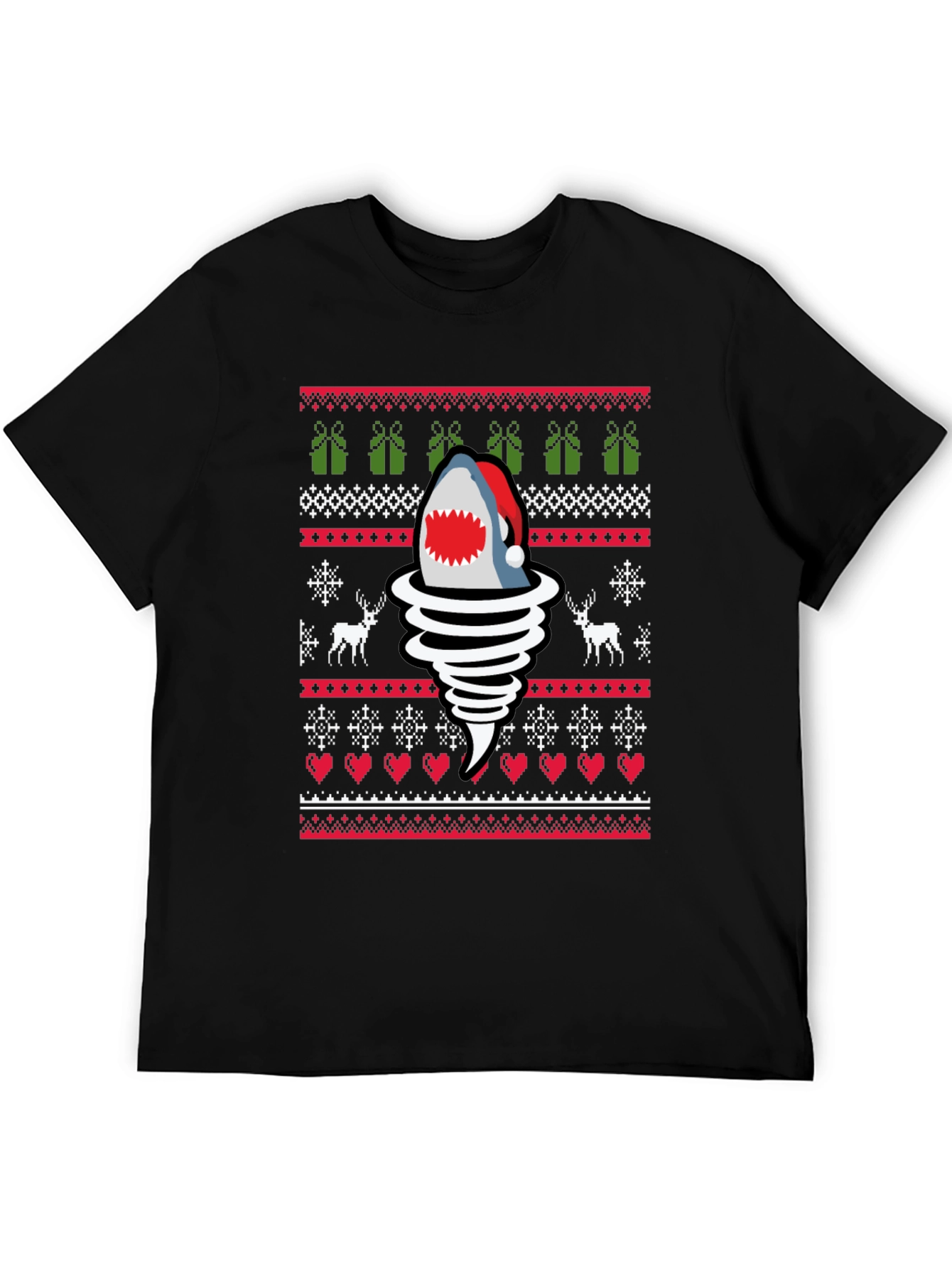 Christmas Shark Tornado T-Shirt