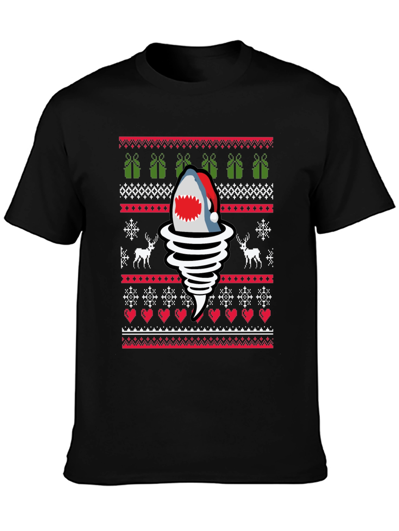 Christmas Shark Tornado T-Shirt