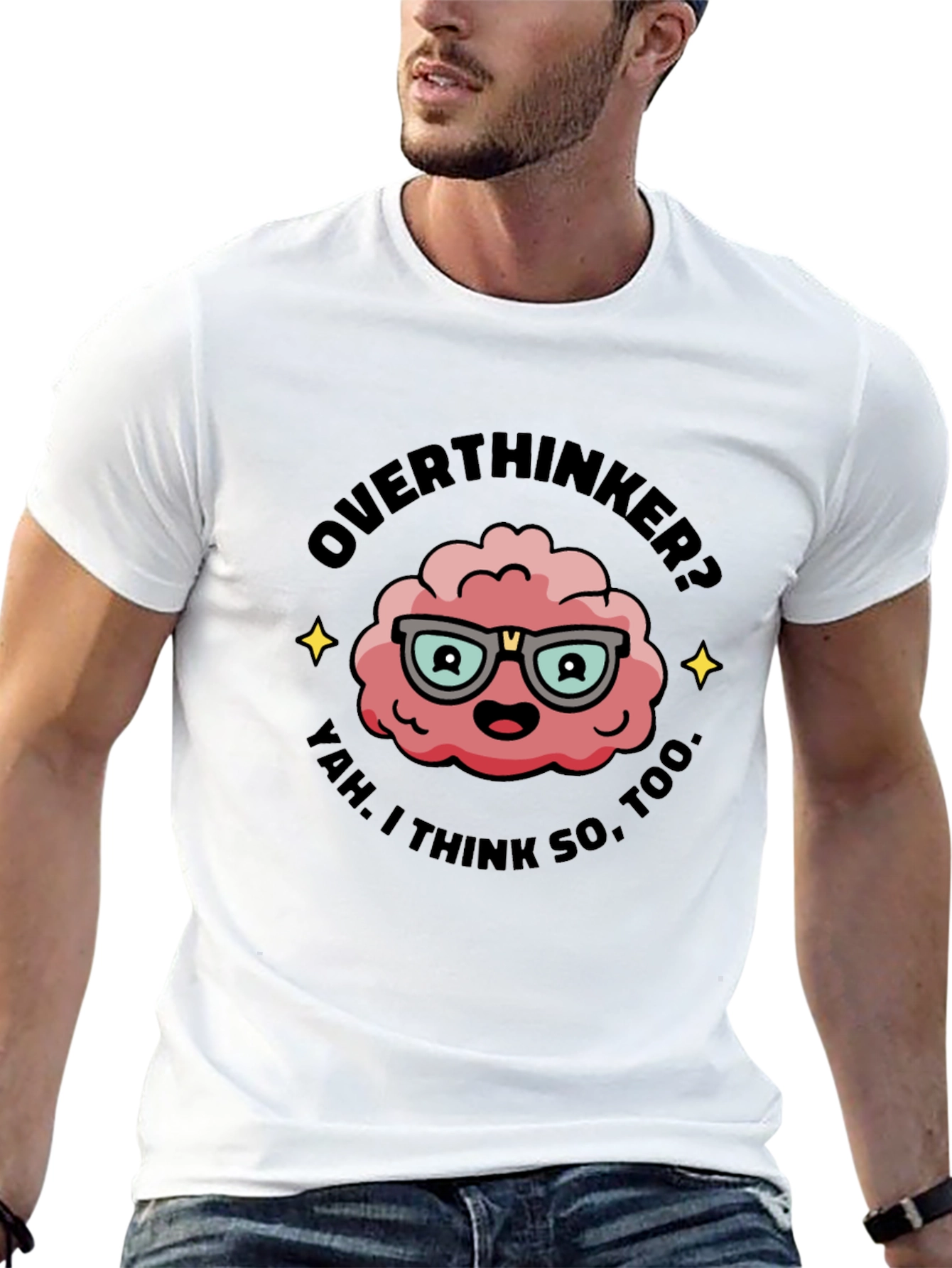Overthinker T-Shirt - Funny Brain Graphic Tee