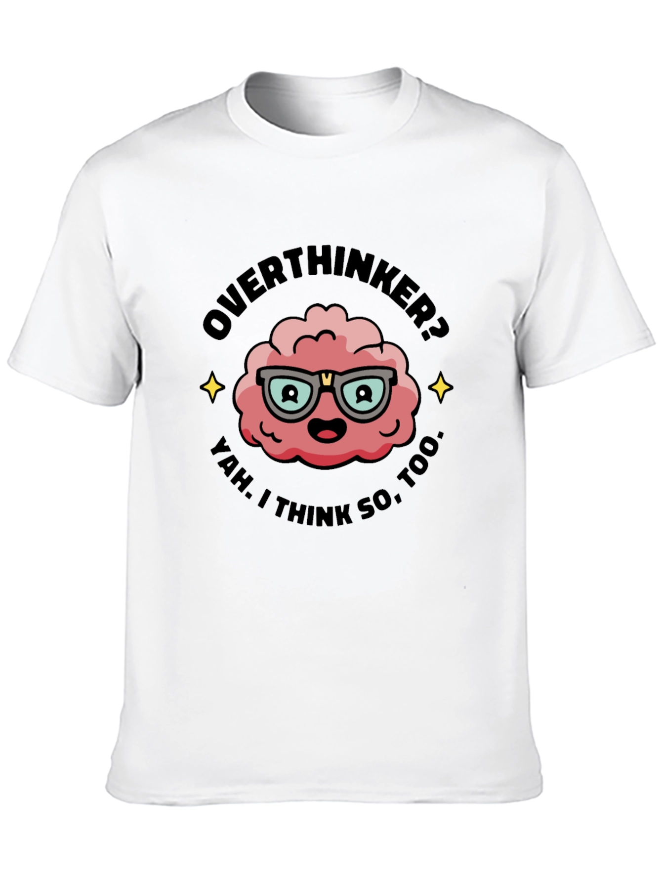 Overthinker T-Shirt - Funny Brain Graphic Tee